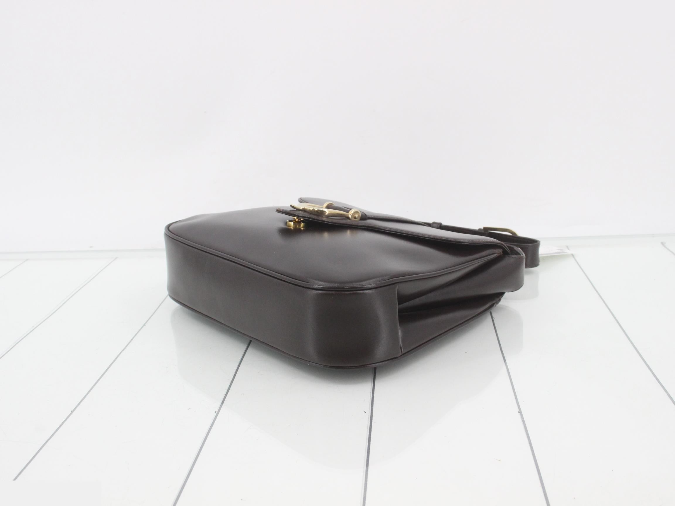 Old Gucci leather semi-shoulder bag — view 6