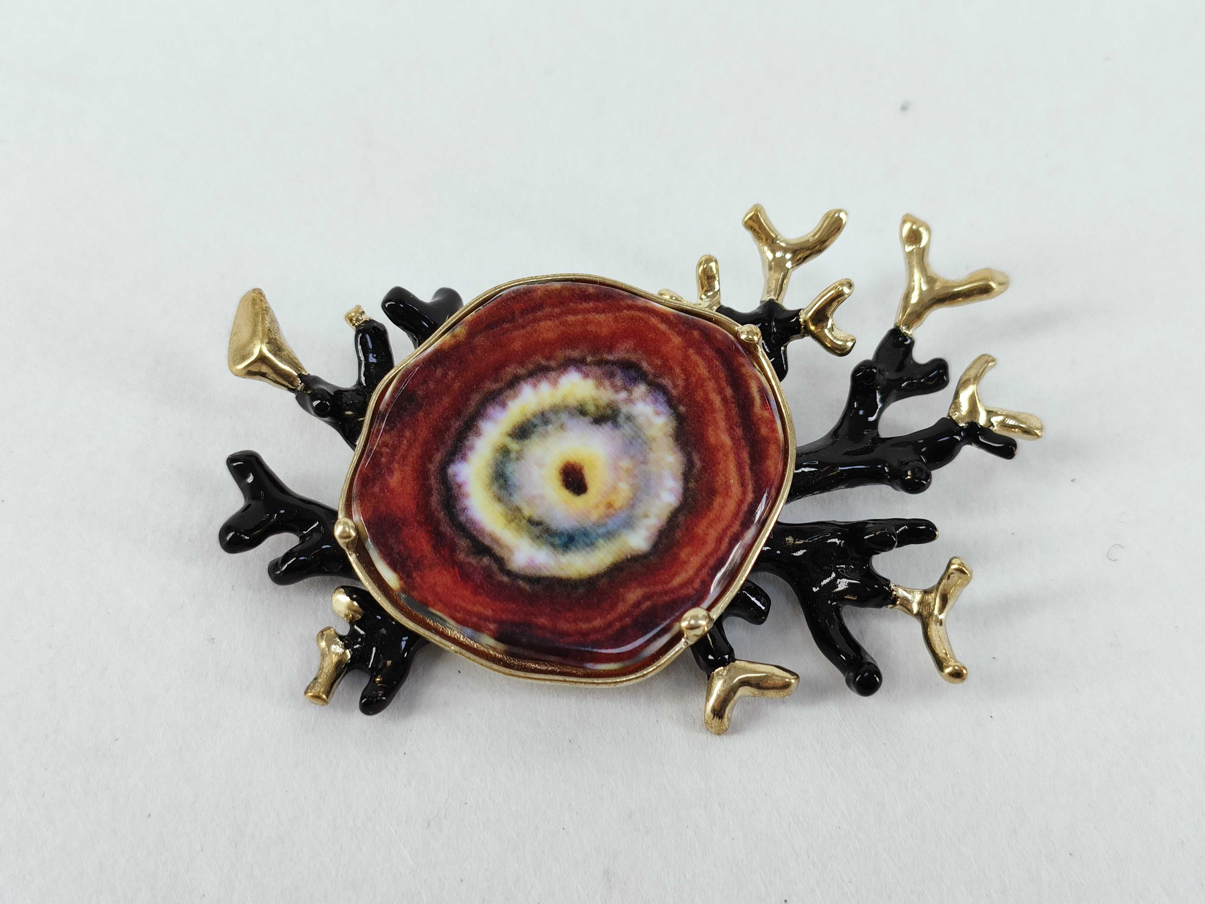 Coral Brooch