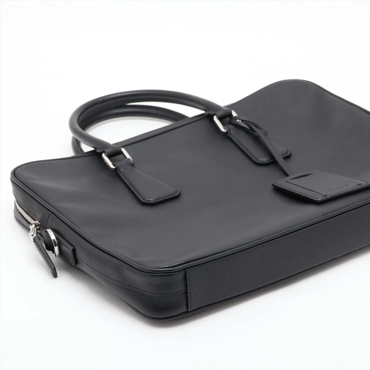 Saffiano Travel 2VE368 Leather 2-Way Business Bag, Black, Unsigned Guarantee Card — view 4