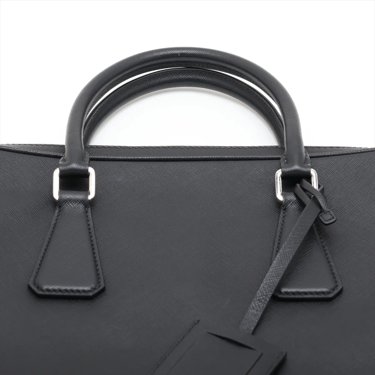 Saffiano Travel 2VE368 Leather 2-Way Business Bag, Black, Unsigned Guarantee Card — view 6