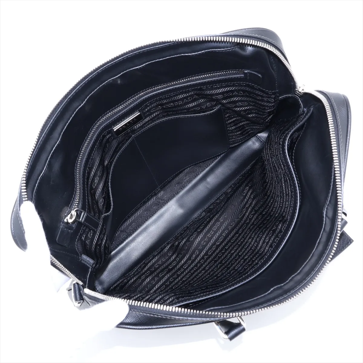 Saffiano Travel 2VE368 Leather 2-Way Business Bag, Black, Unsigned Guarantee Card — view 8