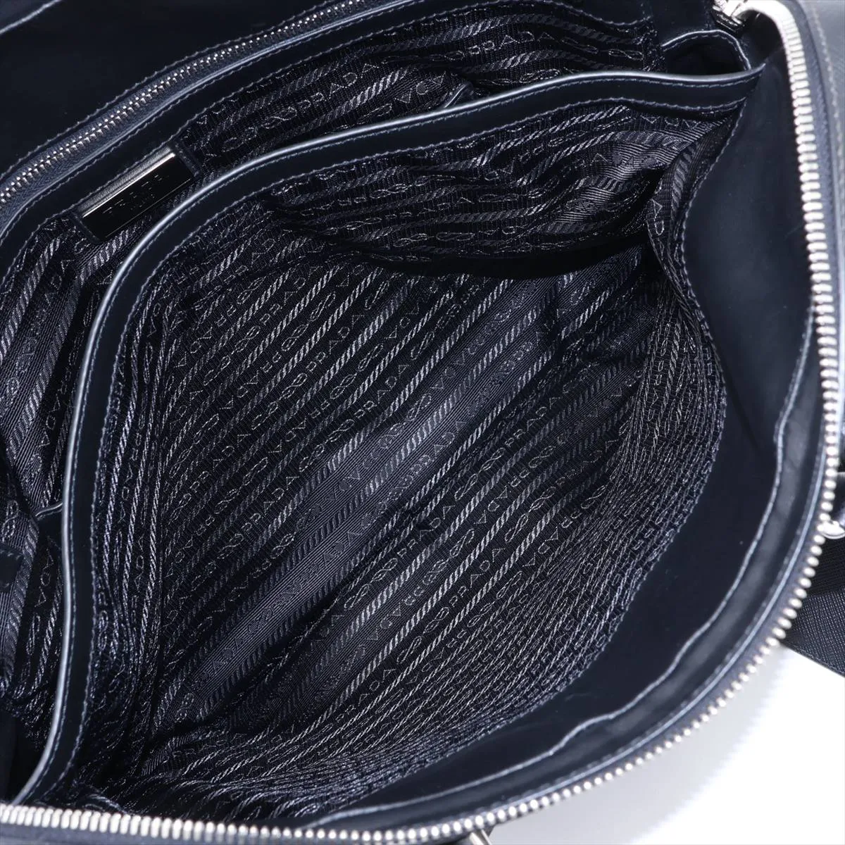 Saffiano Travel 2VE368 Leather 2-Way Business Bag, Black, Unsigned Guarantee Card — view 10