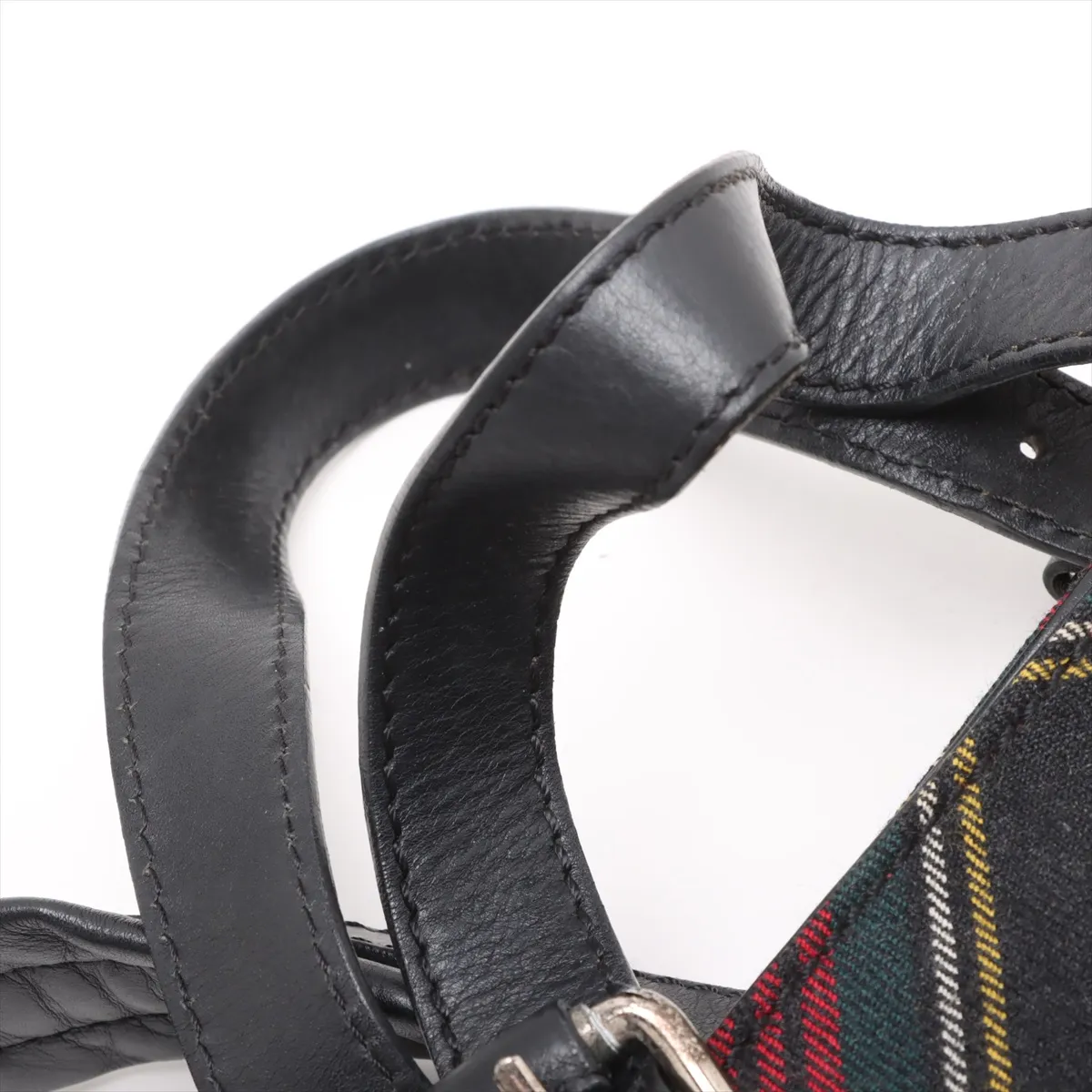 leather x studs backpack/rucksack black — view 11