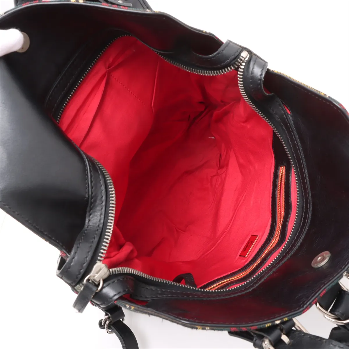 leather x studs backpack/rucksack black — view 7