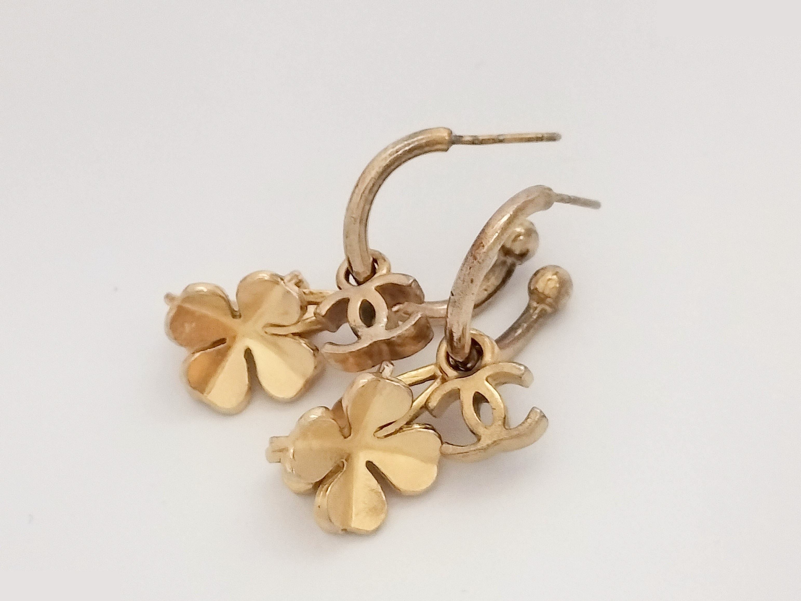 Coco Clover Gold Earrings — view 2