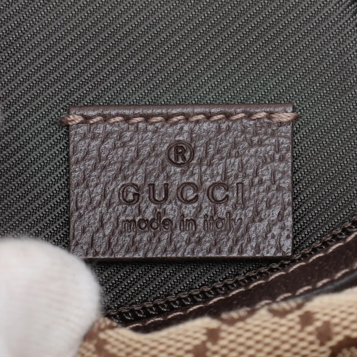 GG Canvas 145750 Canvas Handbag Beige x Brown — view 8