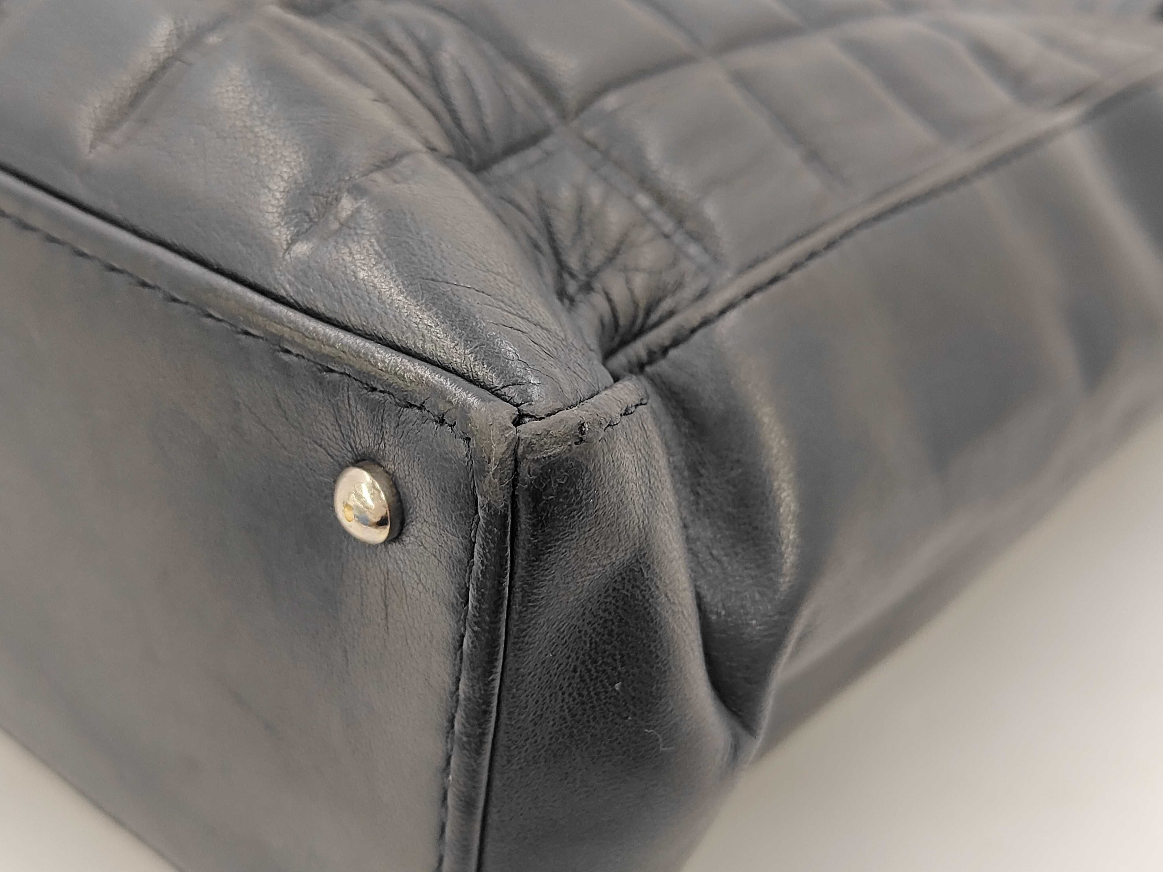 Chocolate Bar Lambskin Tote Bag — view 3