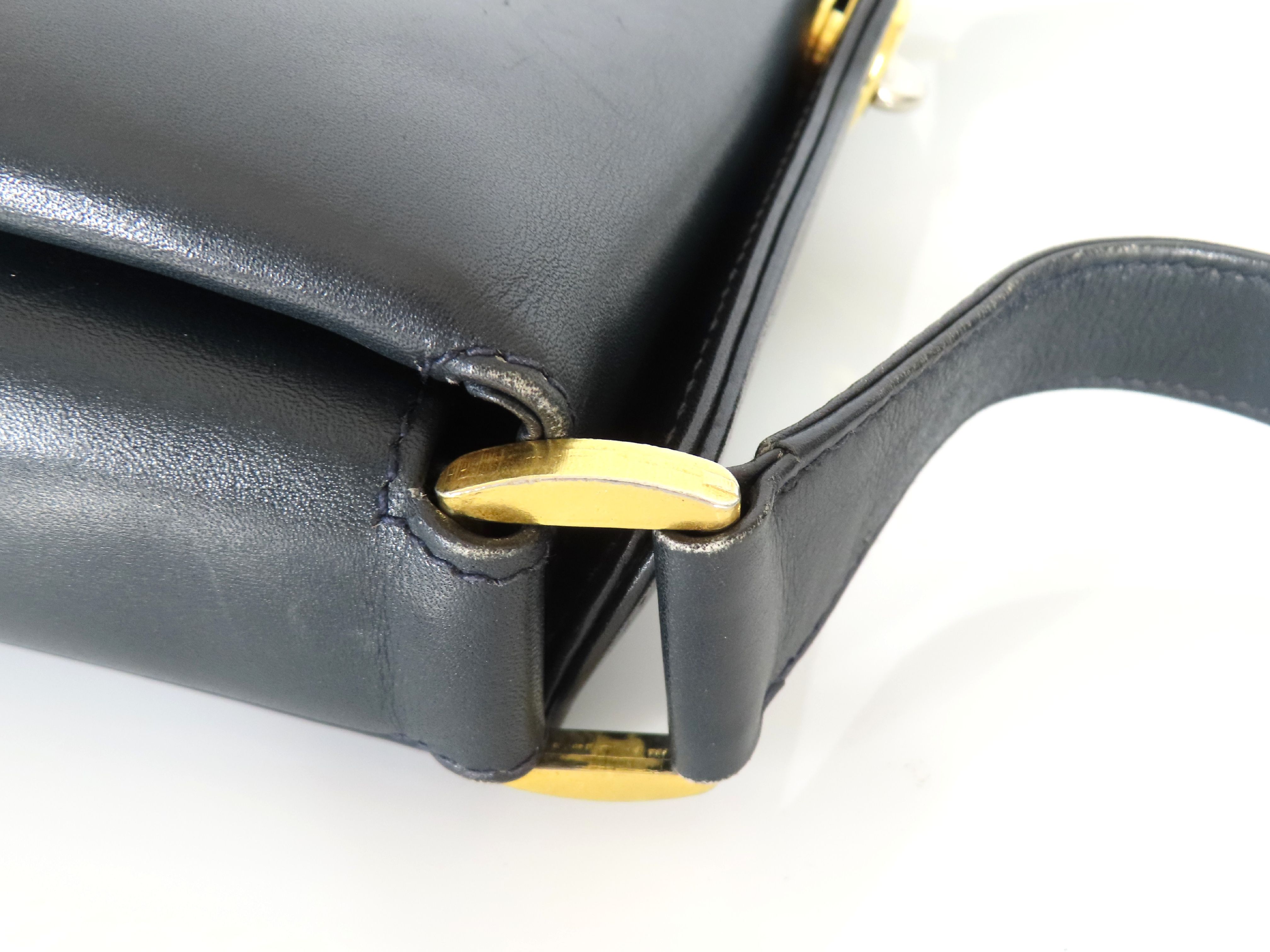 Turnlock Leather Shoulder Bag — view 5