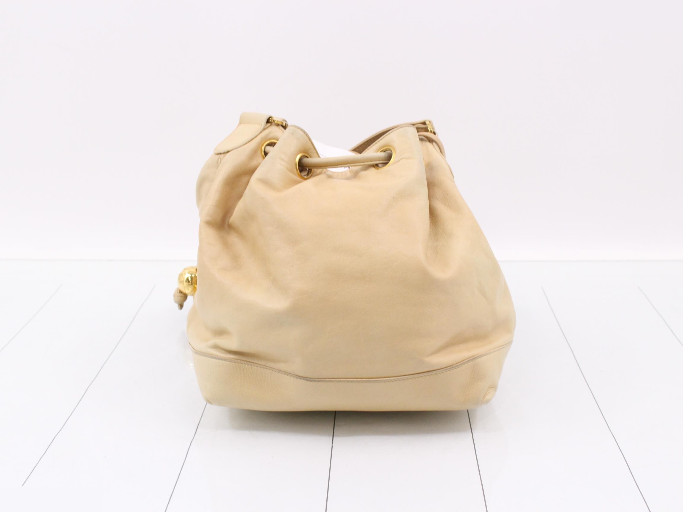 Matelassé Coco Mark Coco Ball Drawstring Bag with Chain and Pouch — view 2