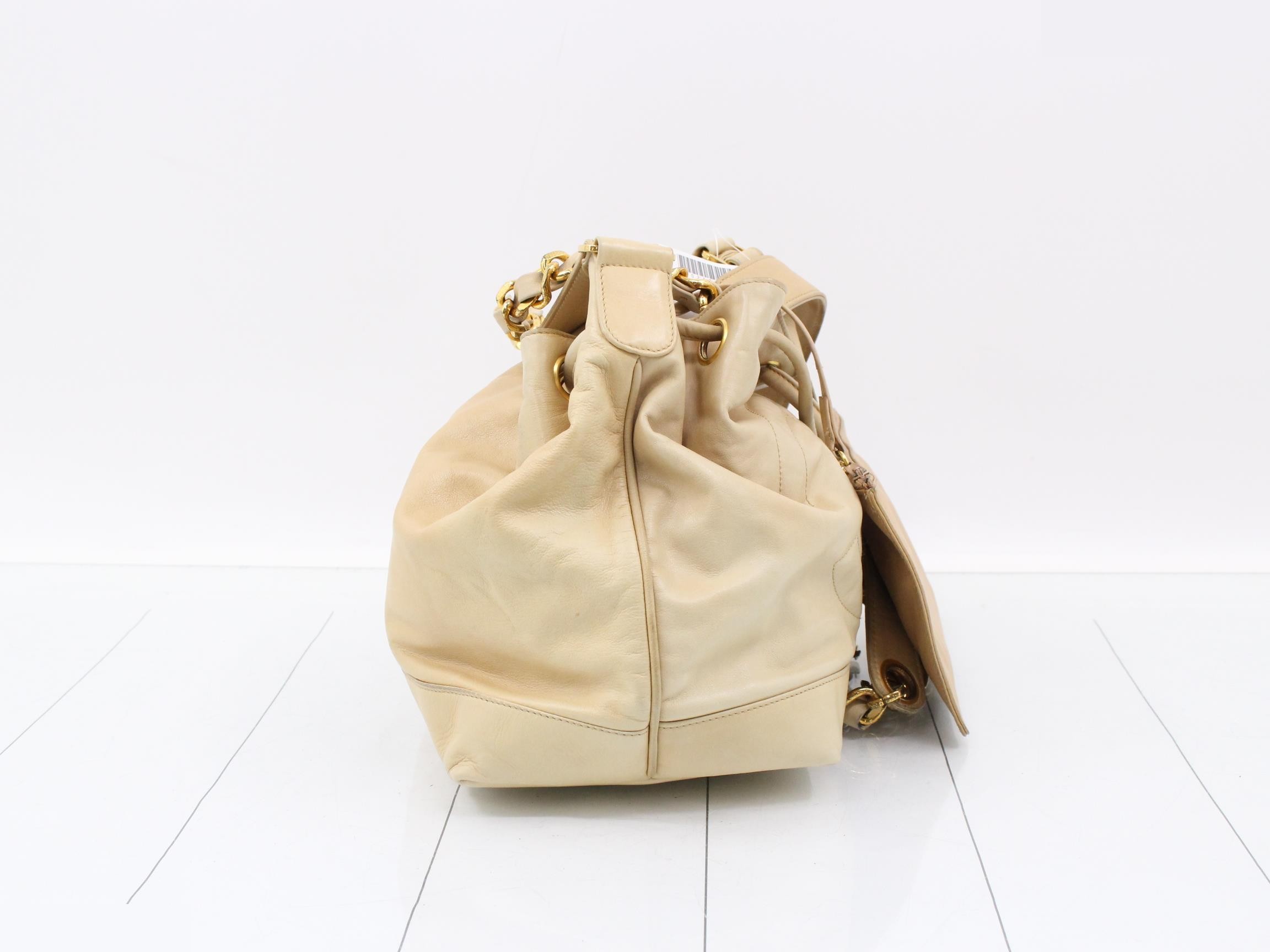 Matelassé Coco Mark Coco Ball Drawstring Bag with Chain and Pouch — view 4