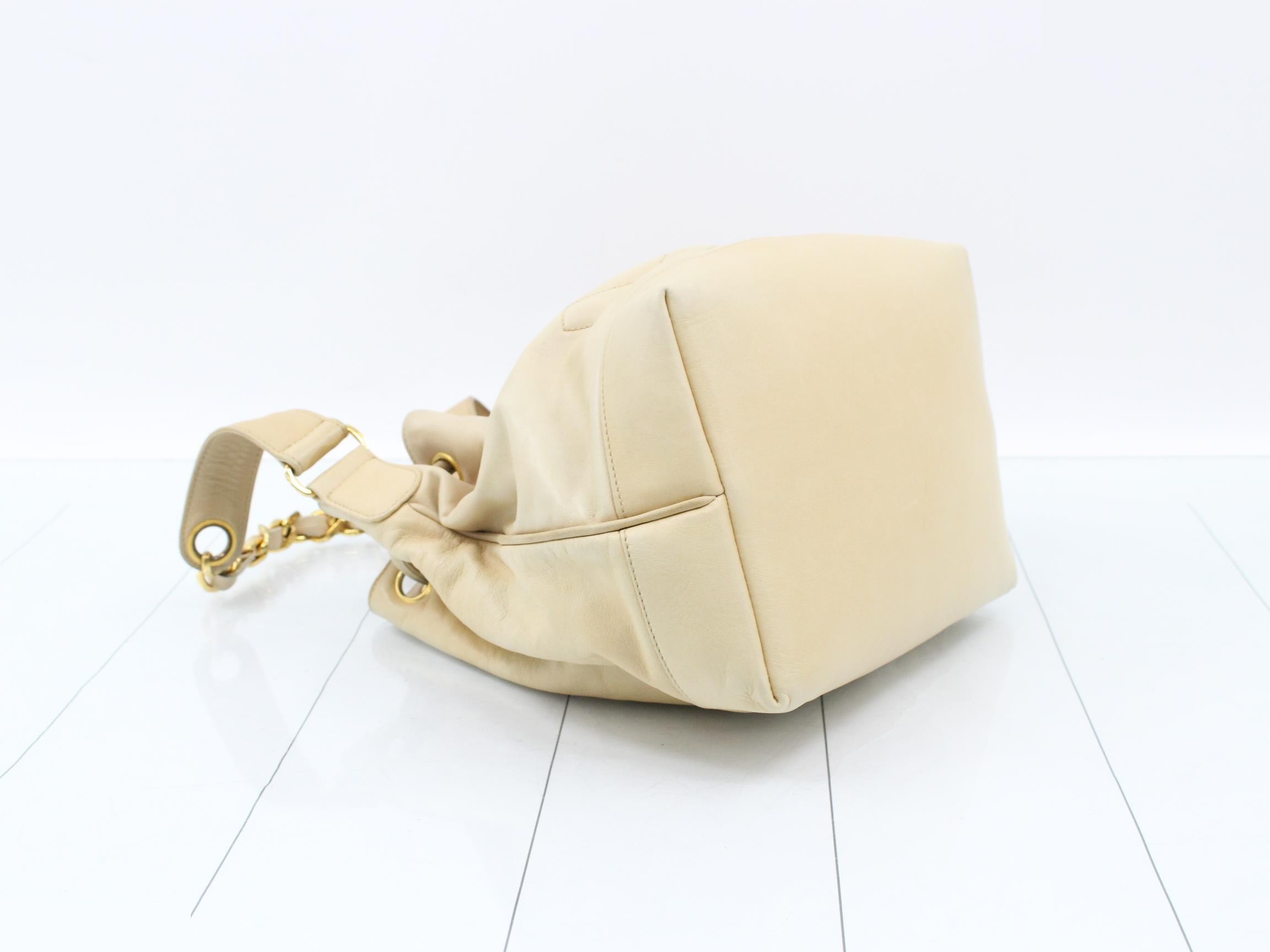 Matelassé Coco Mark Coco Ball Drawstring Bag with Chain and Pouch — view 5