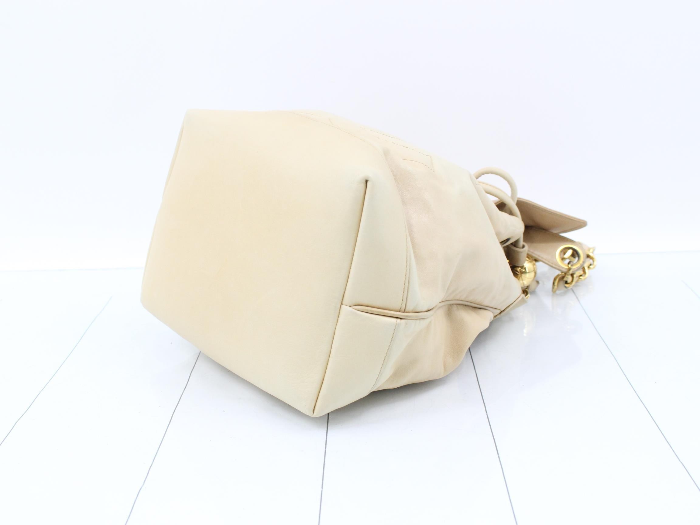 Matelassé Coco Mark Coco Ball Drawstring Bag with Chain and Pouch — view 6