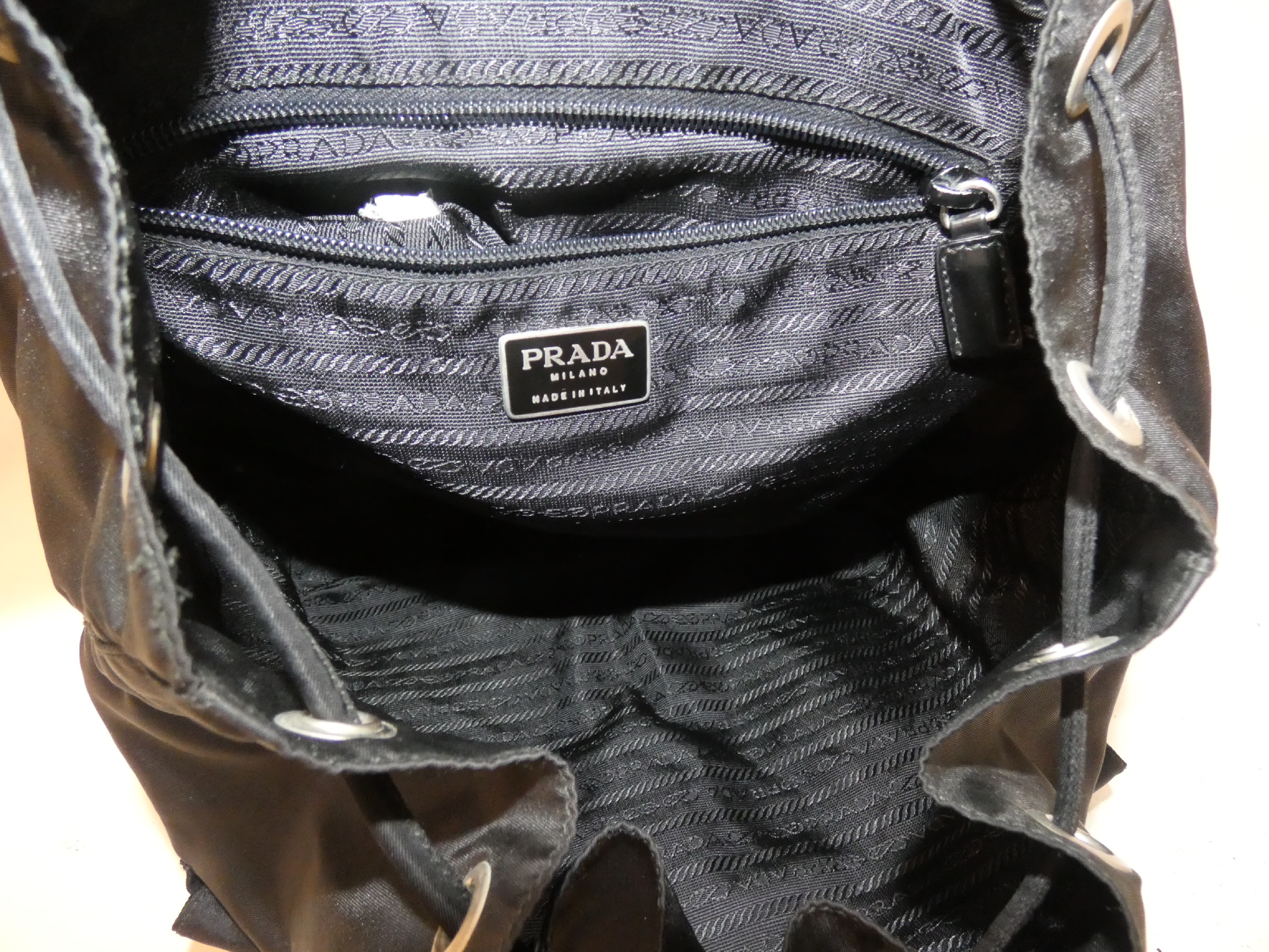 Nylon Black Backpack — view 8