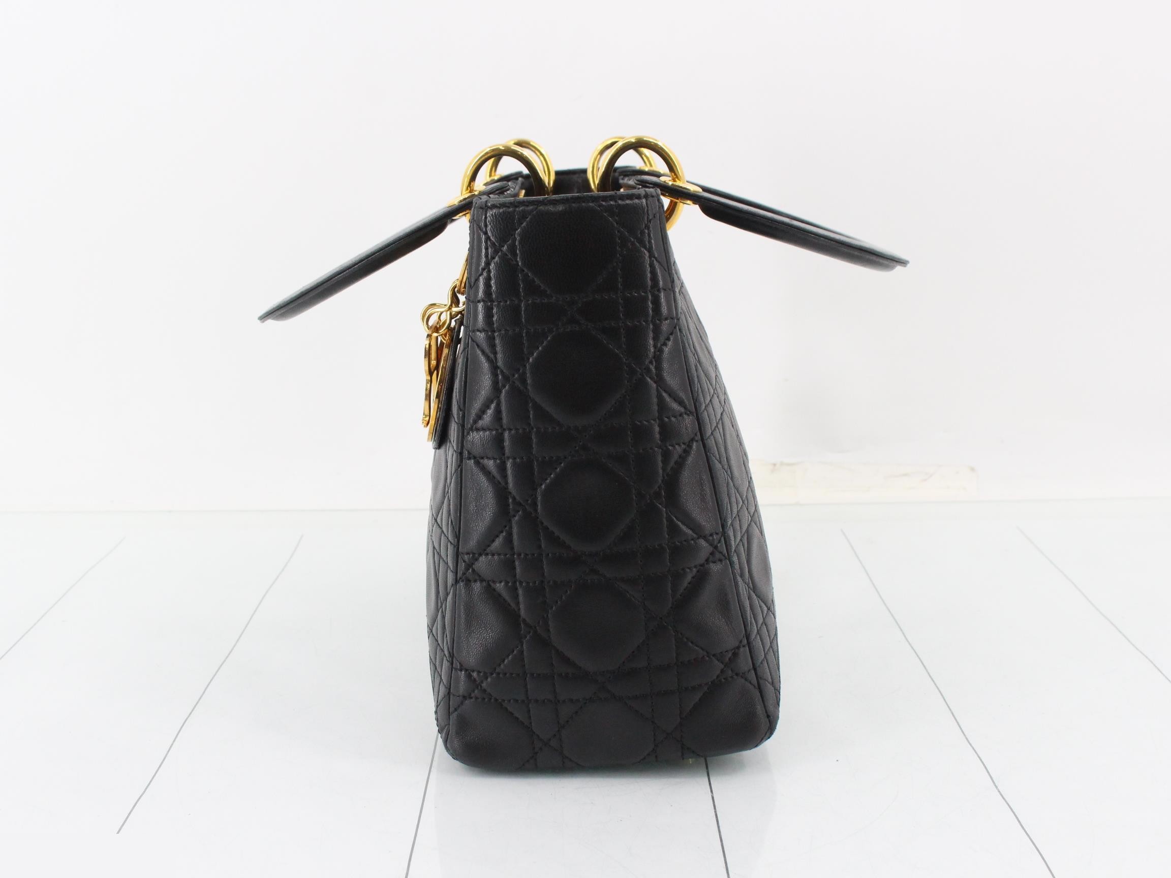 Lady Dior Cannage Shoulder Bag — view 3