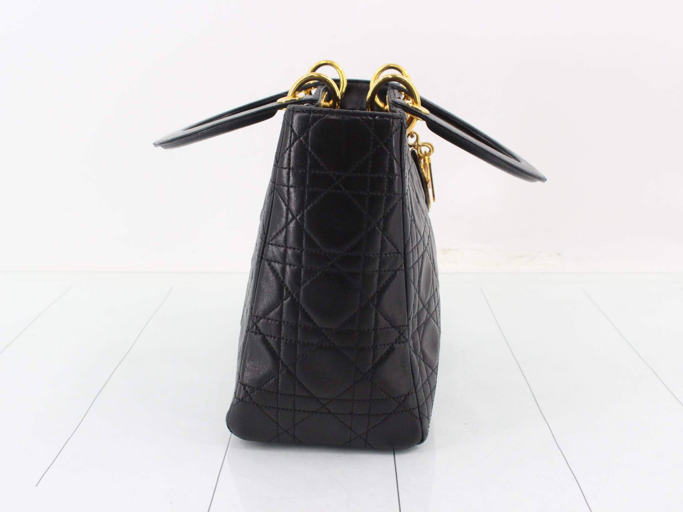 Lady Dior Cannage Shoulder Bag — view 4
