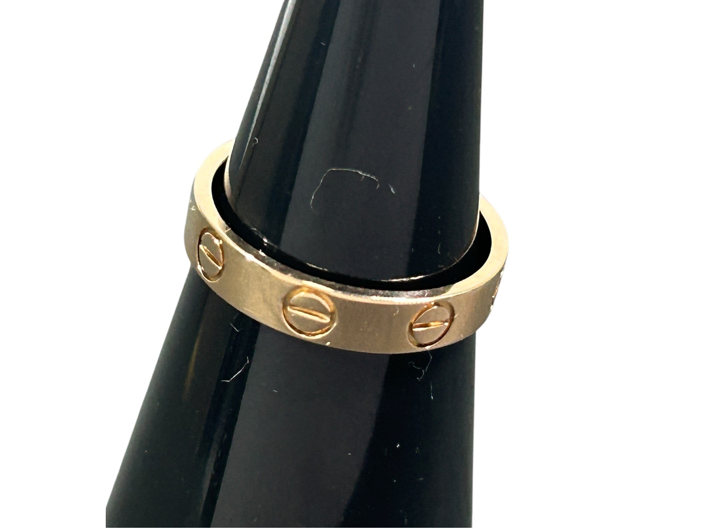 Mini Love Ring, K18PG, 2.6g, approximately 3.3mm wide. — view 2