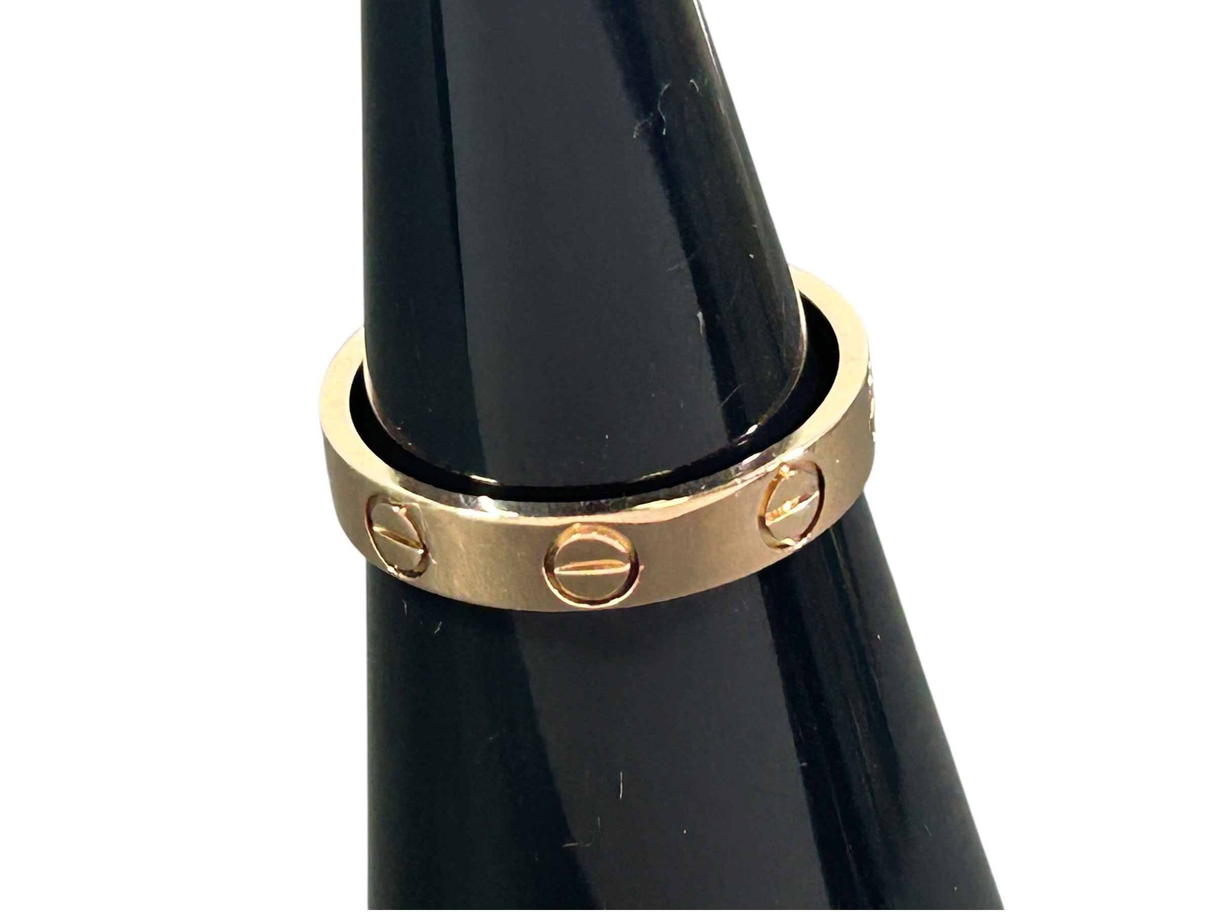 Mini Love Ring, K18PG, 2.6g, approximately 3.3mm wide. — view 3