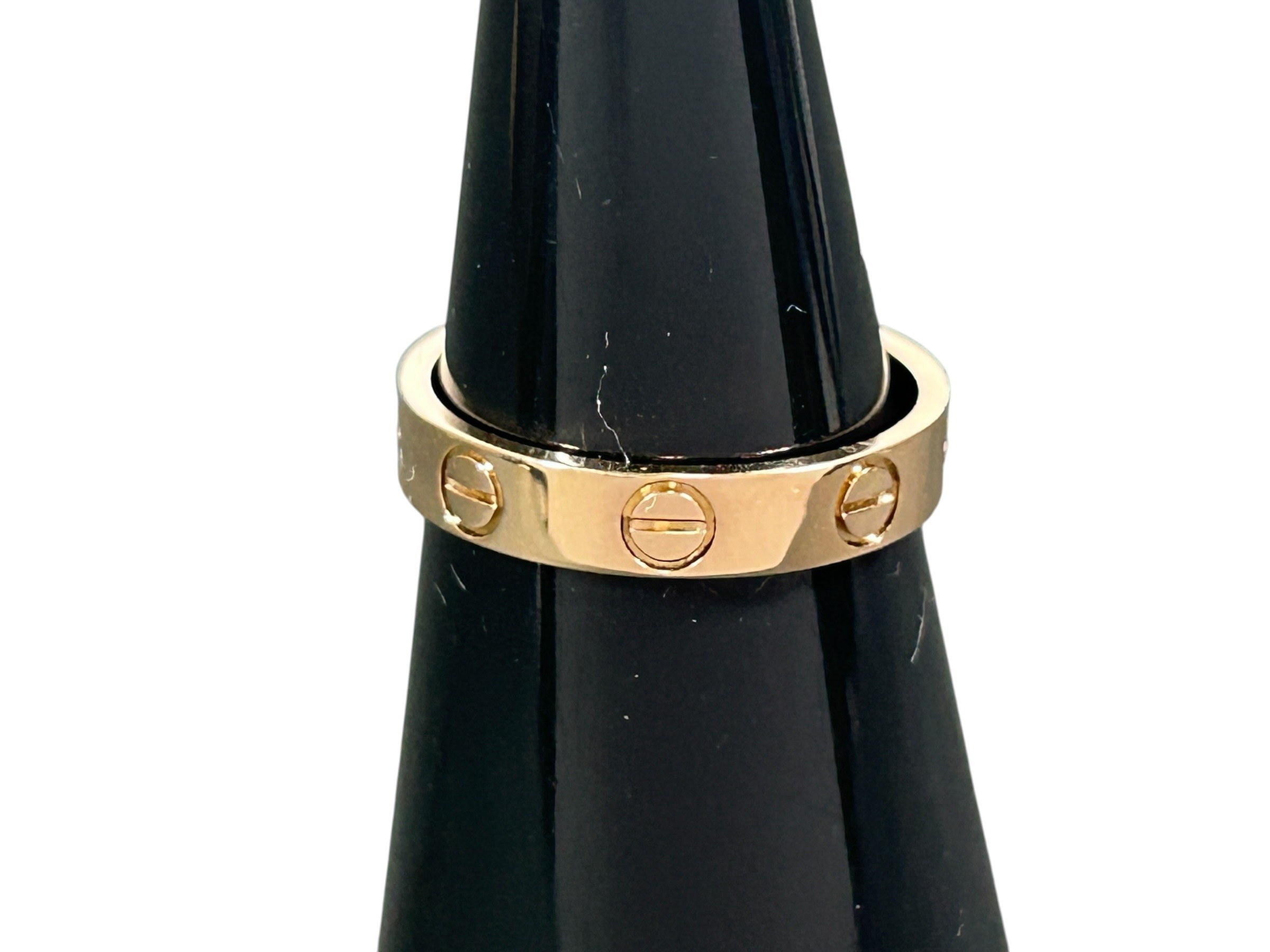 Mini Love Ring, K18PG, 2.6g, approximately 3.3mm wide. — view 4