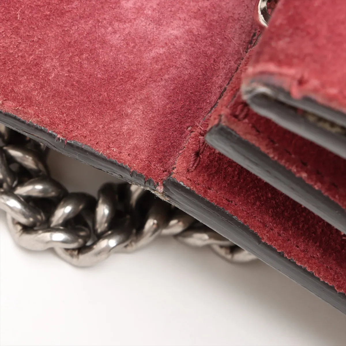 GG Flora Dionysus PVC chain shoulder bag beige x red 400235 — view 14