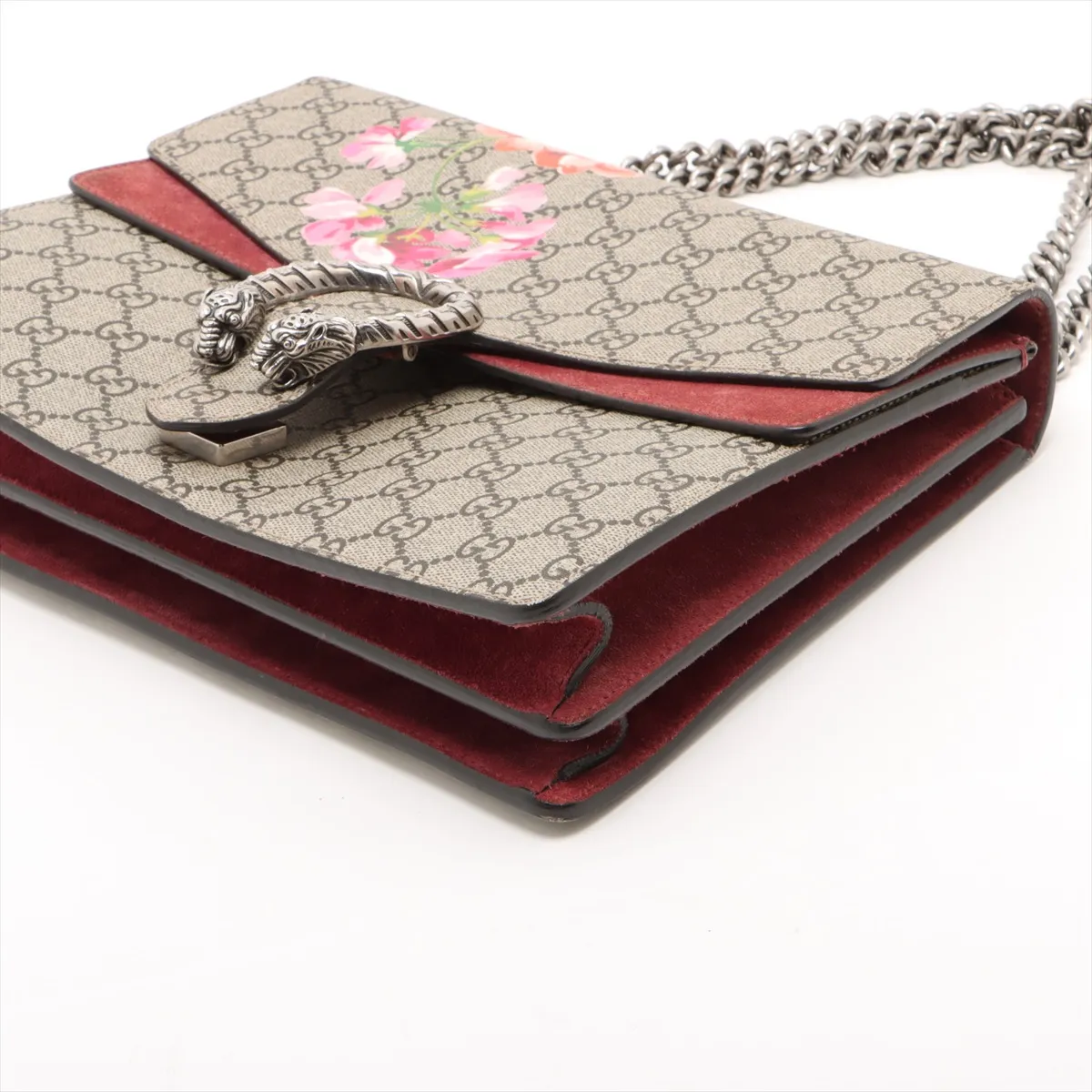 GG Flora Dionysus PVC chain shoulder bag beige x red 400235 — view 3