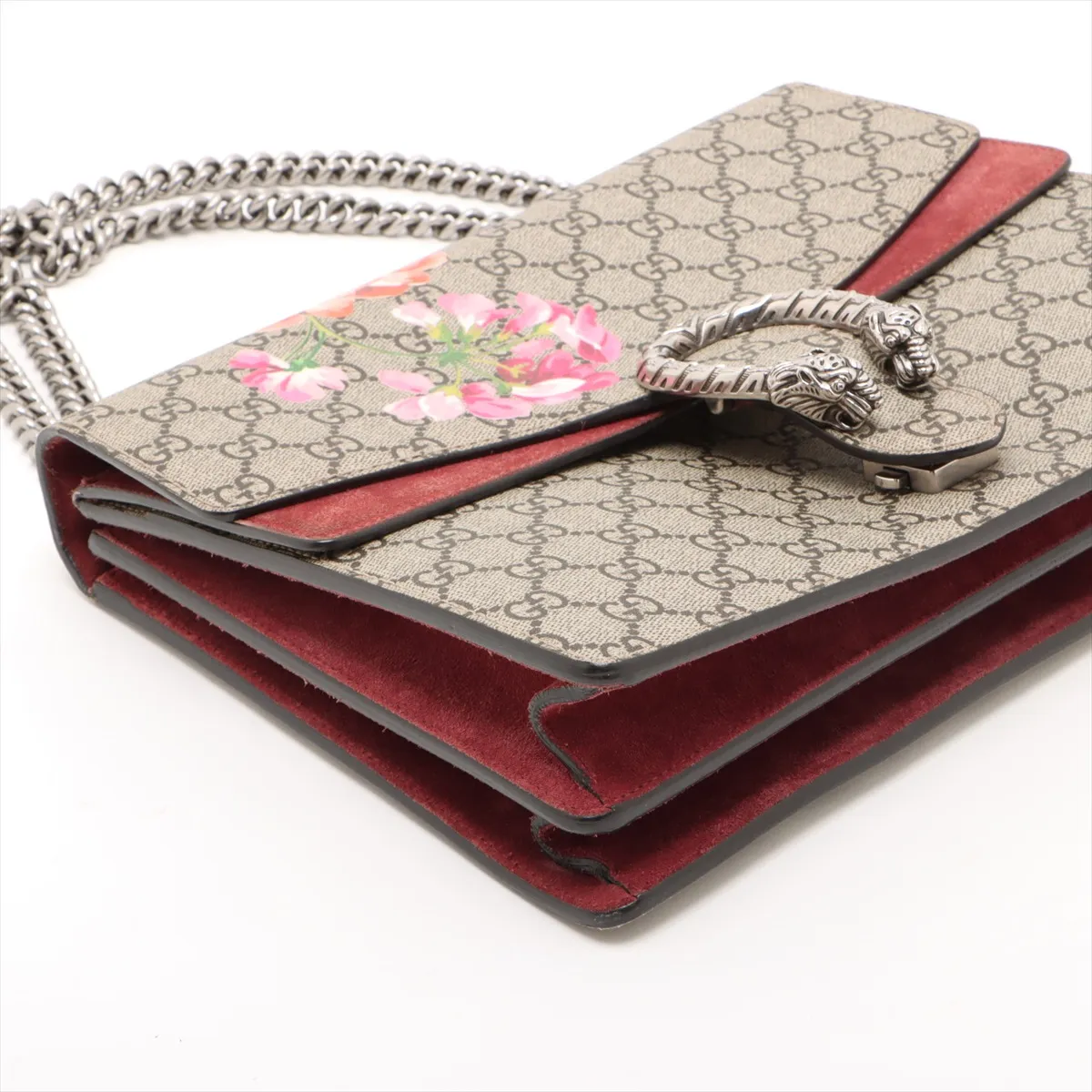 GG Flora Dionysus PVC chain shoulder bag beige x red 400235 — view 4