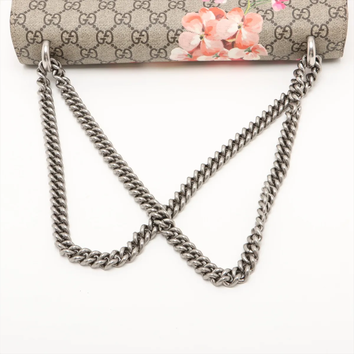 GG Flora Dionysus PVC chain shoulder bag beige x red 400235 — view 5