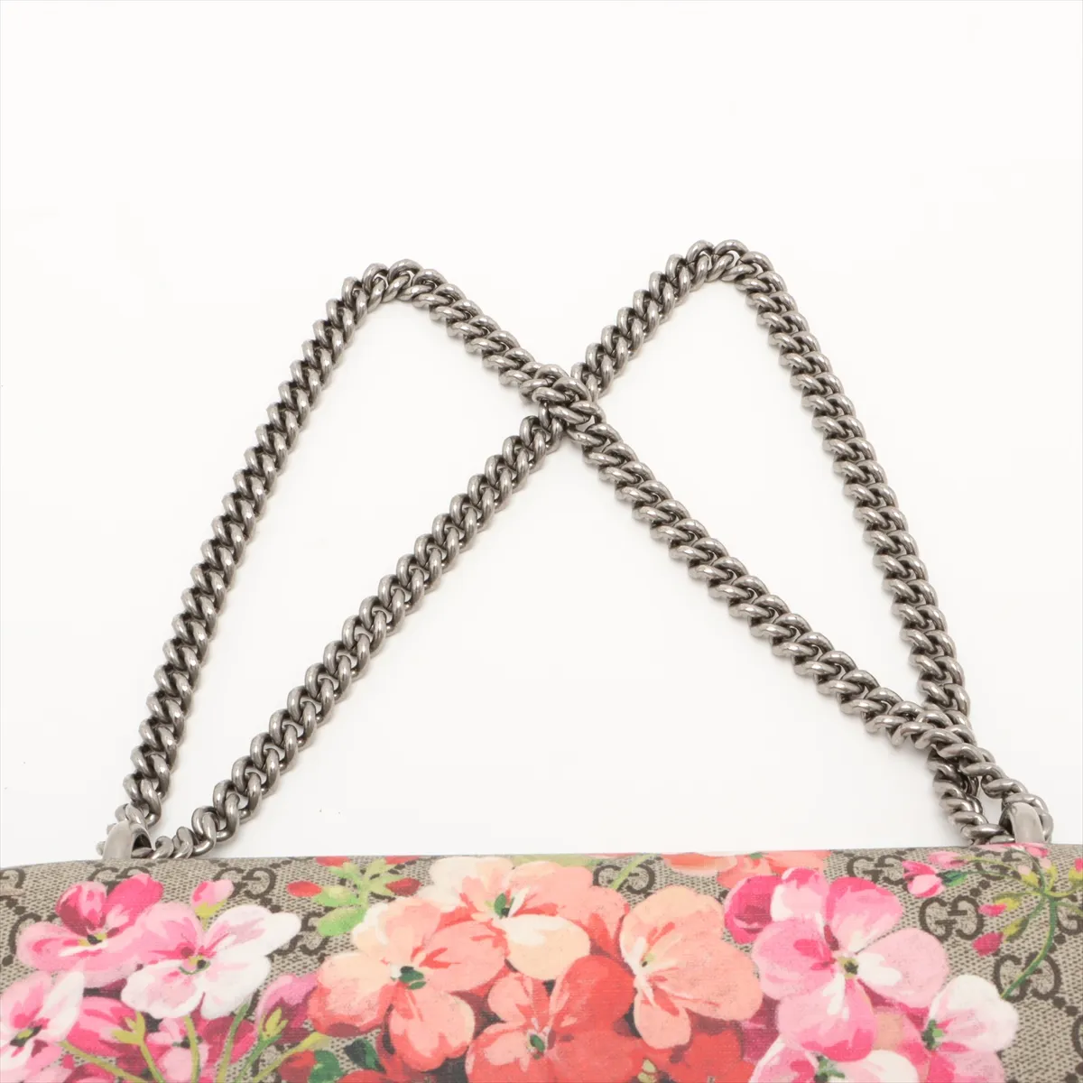 GG Flora Dionysus PVC chain shoulder bag beige x red 400235 — view 6