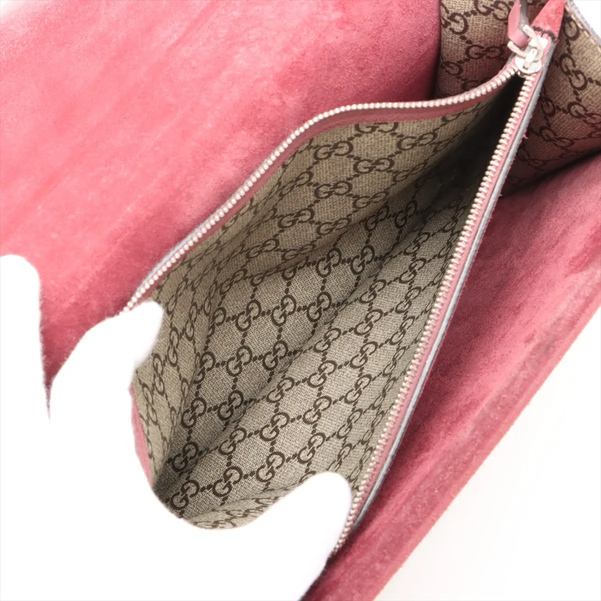 GG Flora Dionysus PVC chain shoulder bag beige x red 400235 — view 8