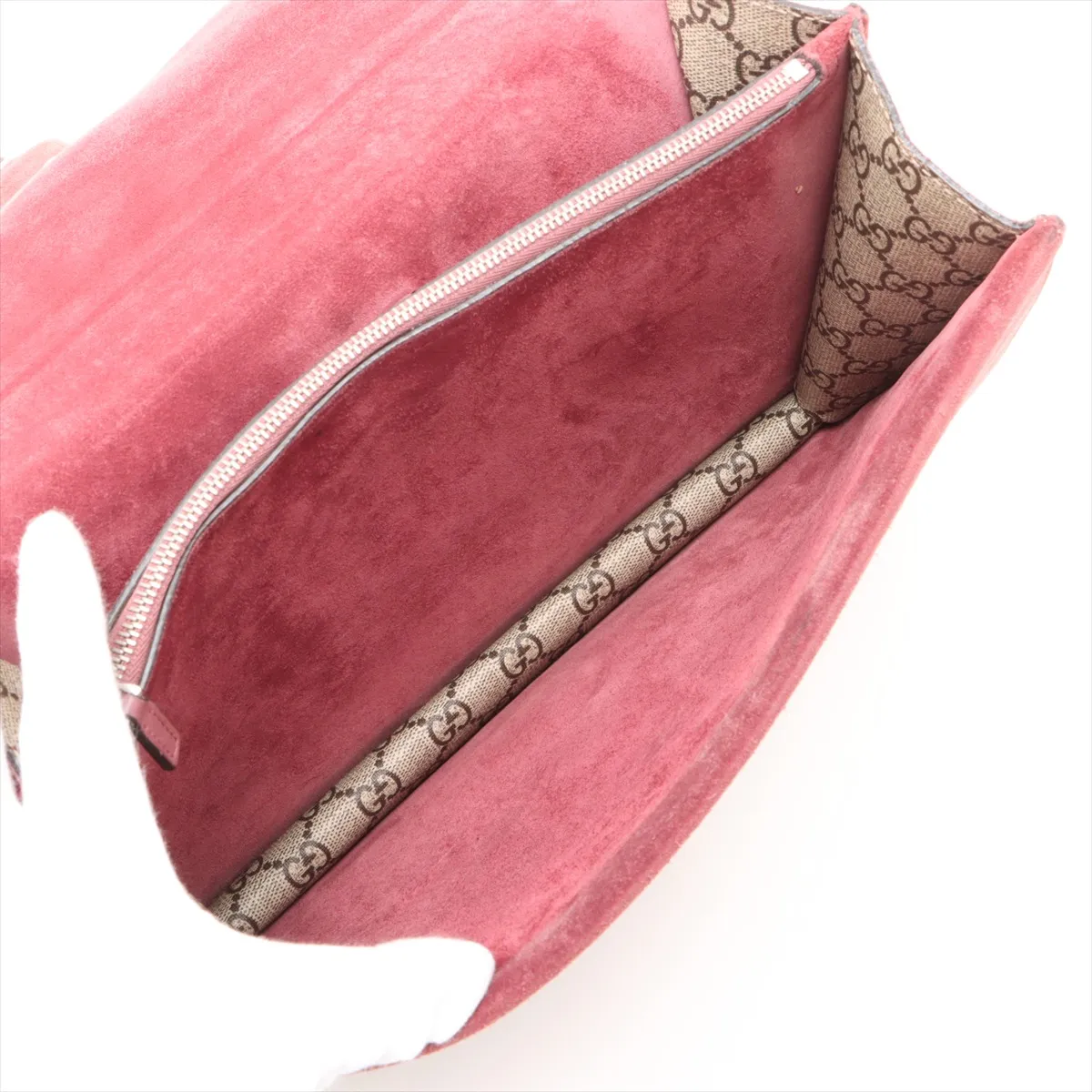 GG Flora Dionysus PVC chain shoulder bag beige x red 400235 — view 9
