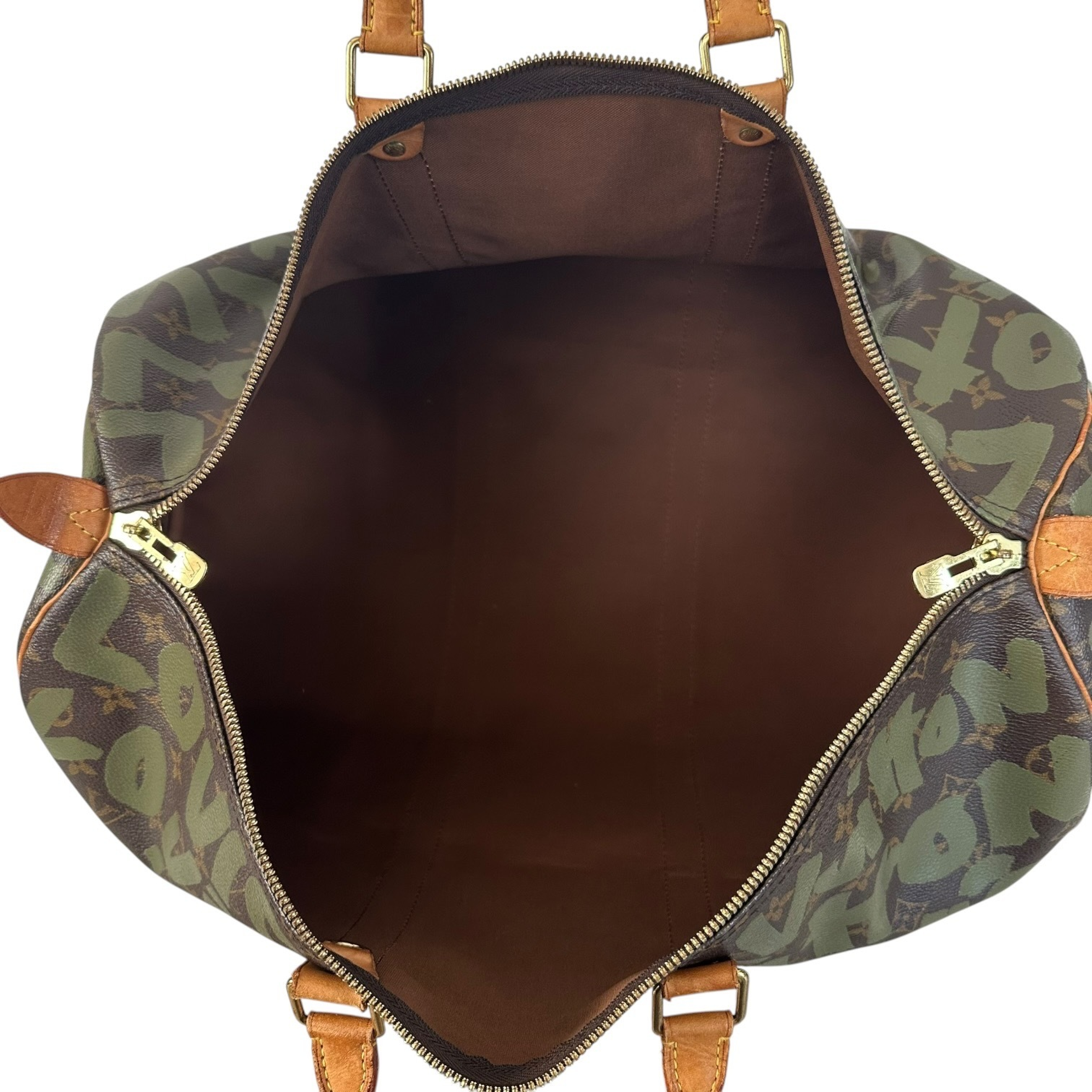 Keepall 50 Monogram Graffiti Boston Bag M92196 FL0051 Khaki Brown Boston Bag — view 11