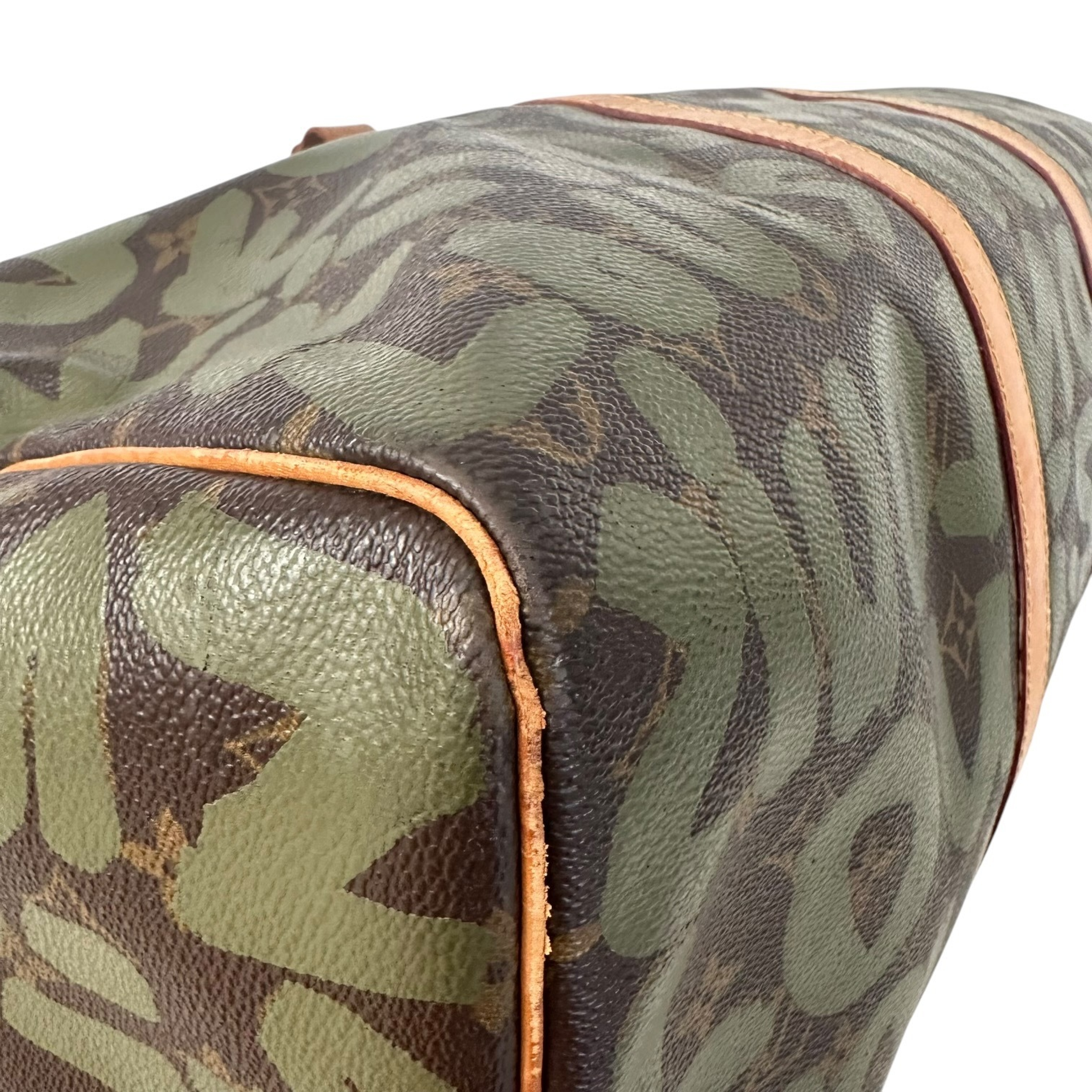 Keepall 50 Monogram Graffiti Boston Bag M92196 FL0051 Khaki Brown Boston Bag — view 10