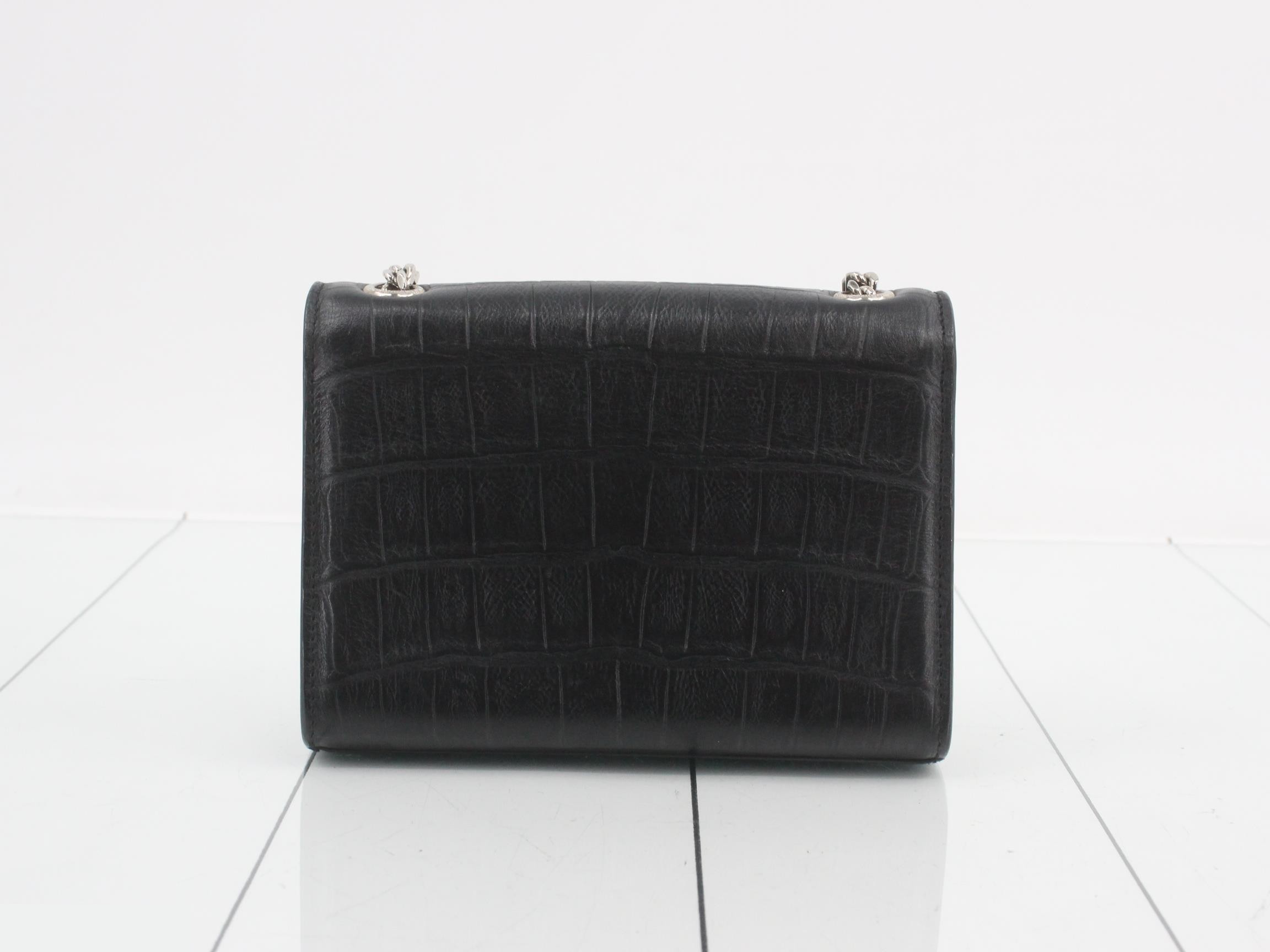 Kate Crocodile Embossed Leather Tassel Chain Shoulder Bag — view 2