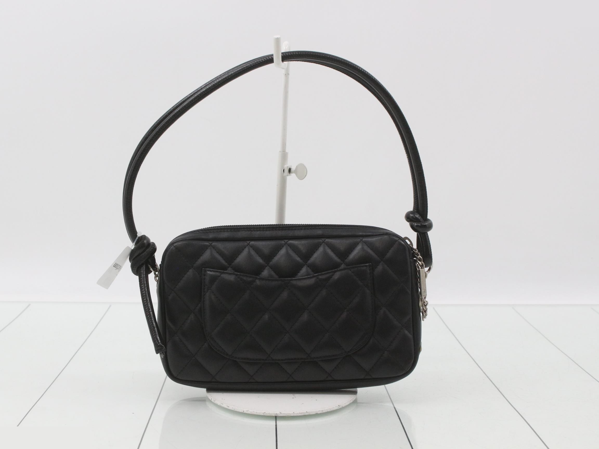 Cambon Line Mini Handbag, Black x White, with sticker, item number 8 — view 2