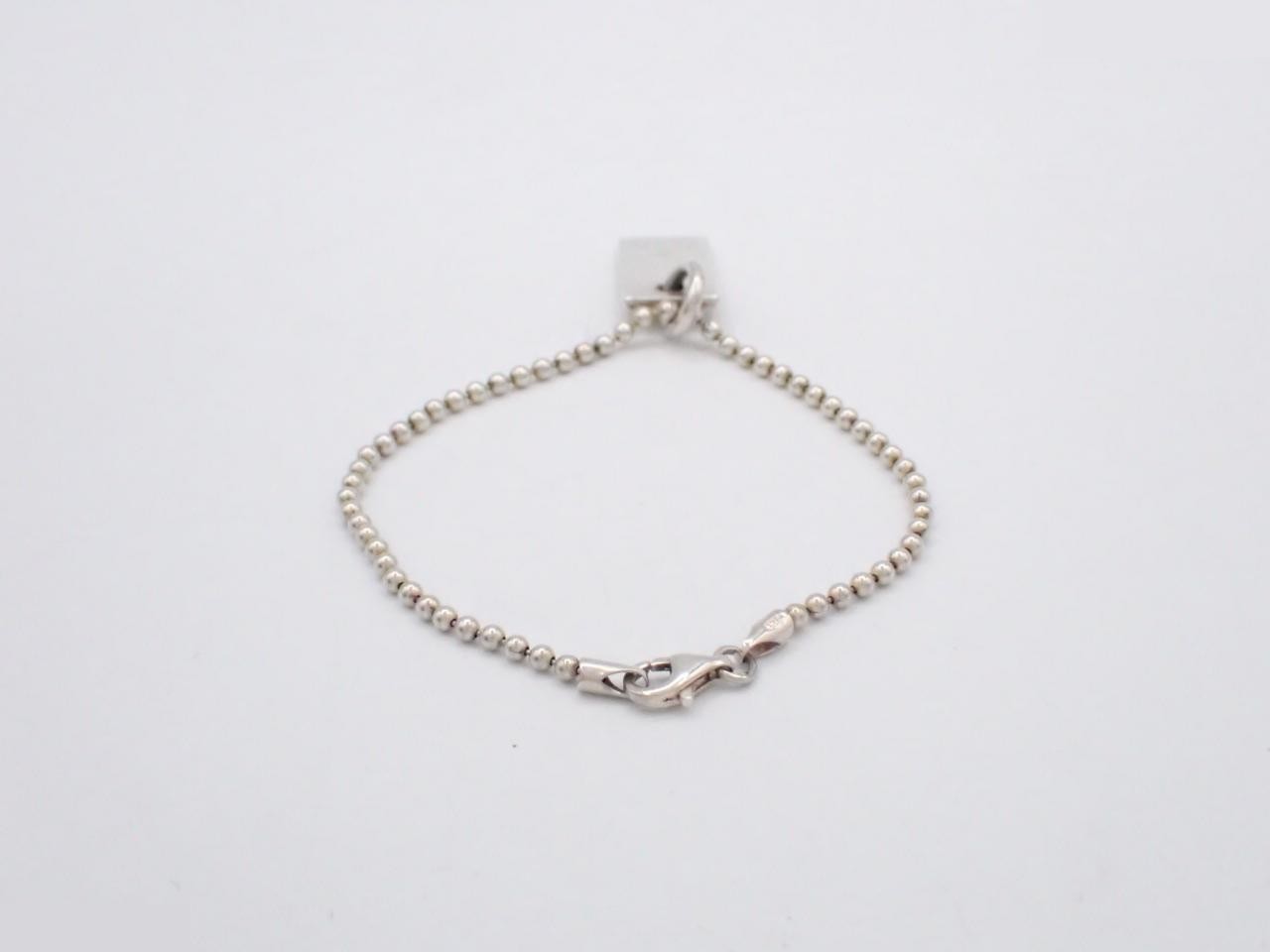 Dog tag bracelet, 925 sterling silver, 7.1g, wrist circumference approximately 17cm — view 2