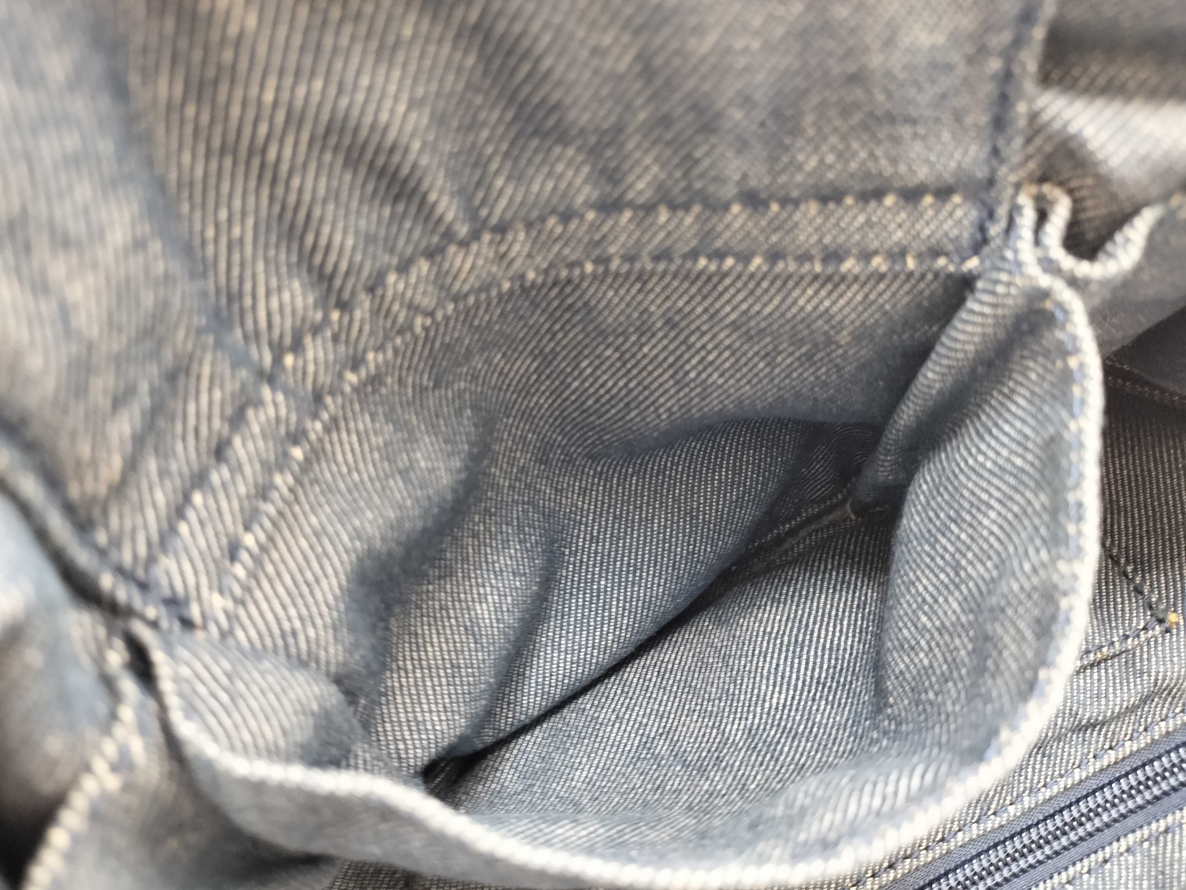 Bittersweet Paris Macadam Denim Brown Leather Shoulder Bag Hobo Bag Handbag — view 15