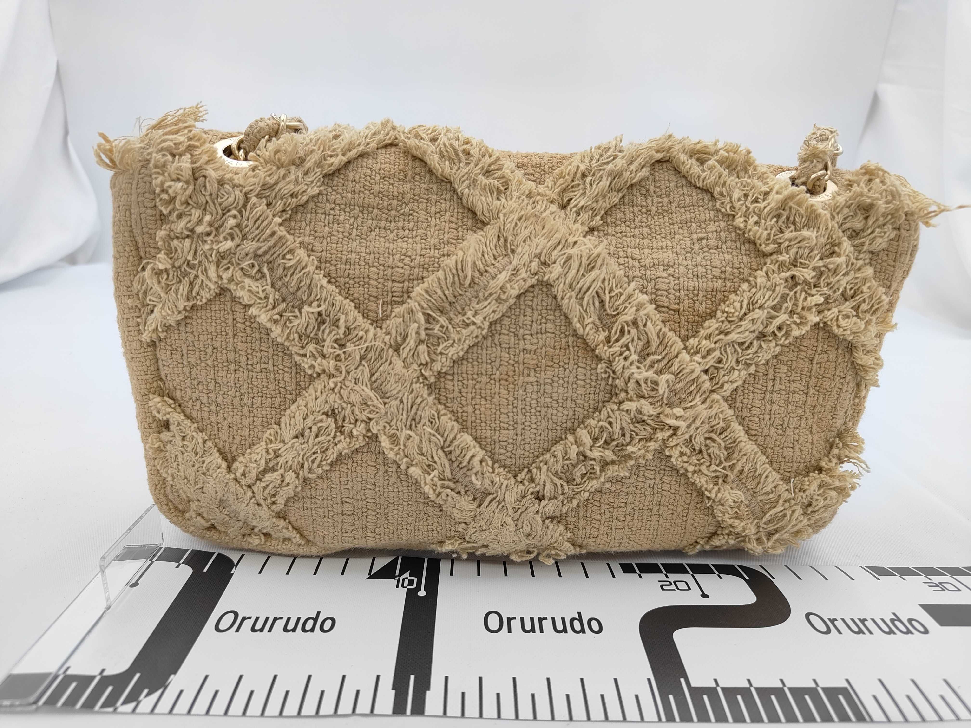 Matelassé fringe bag, tweed shoulder bag — view 2