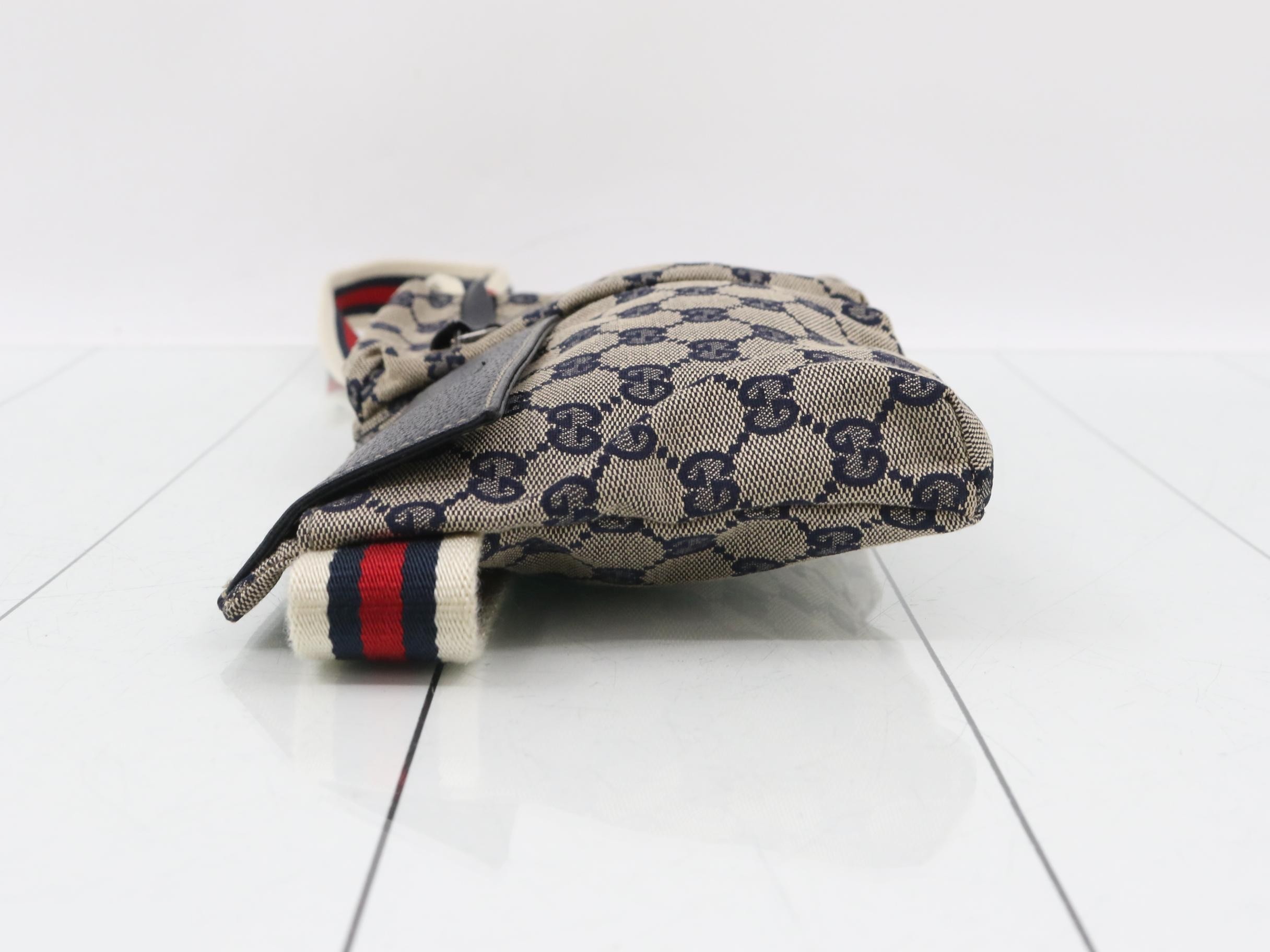 Canvas Waist Pouch, Sherry, Navy, 28566, 486539 — view 4