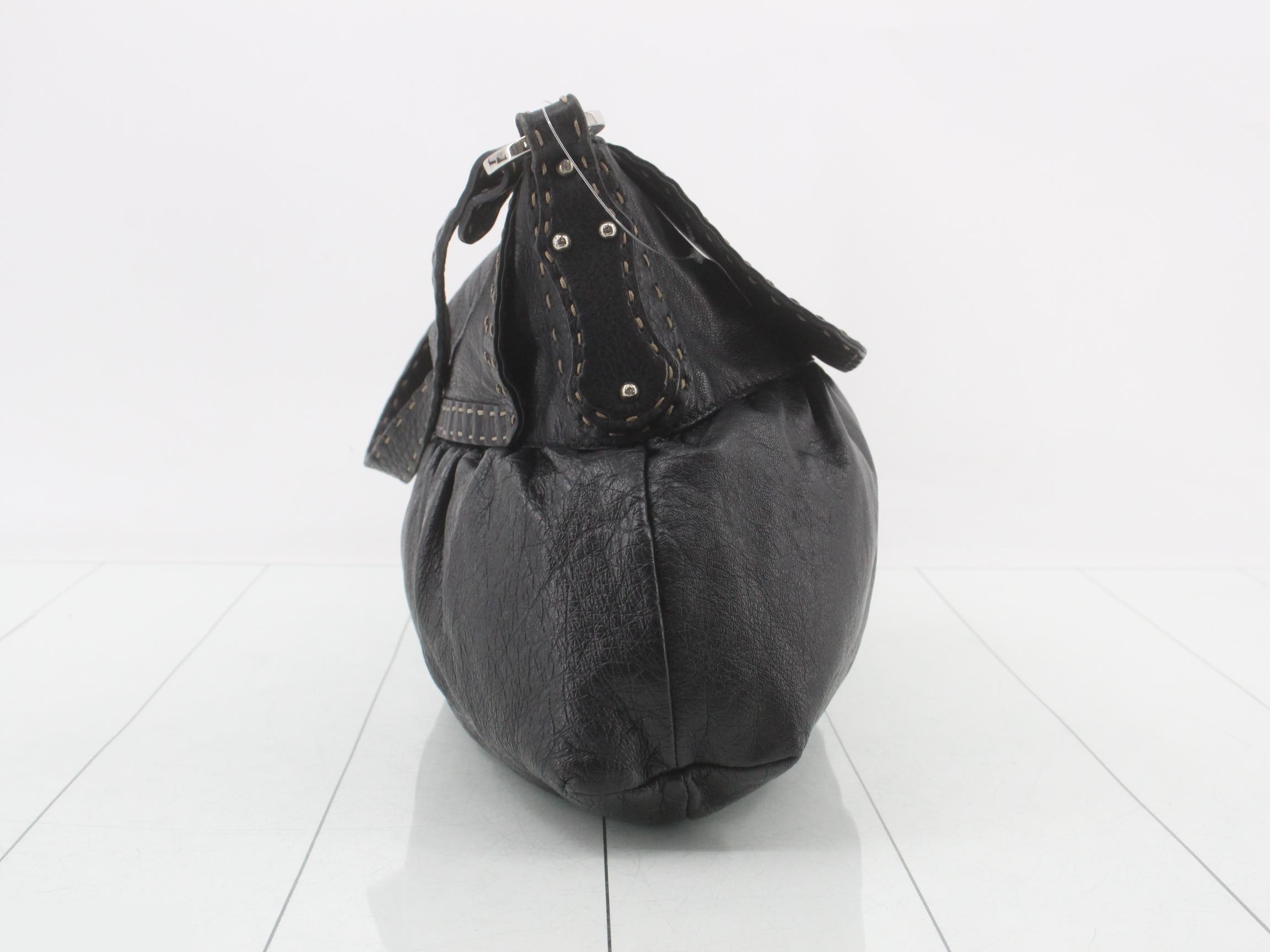 Leather Chef Bag Shoulder Bag, Black — view 4