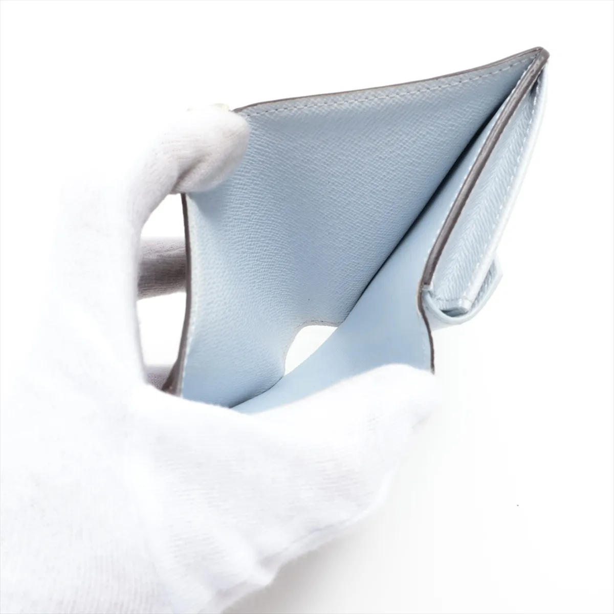 Monogram Pocket Wallet LV Charm M14613 Azure Blue Compact Wallet (RFID detected) — view 5