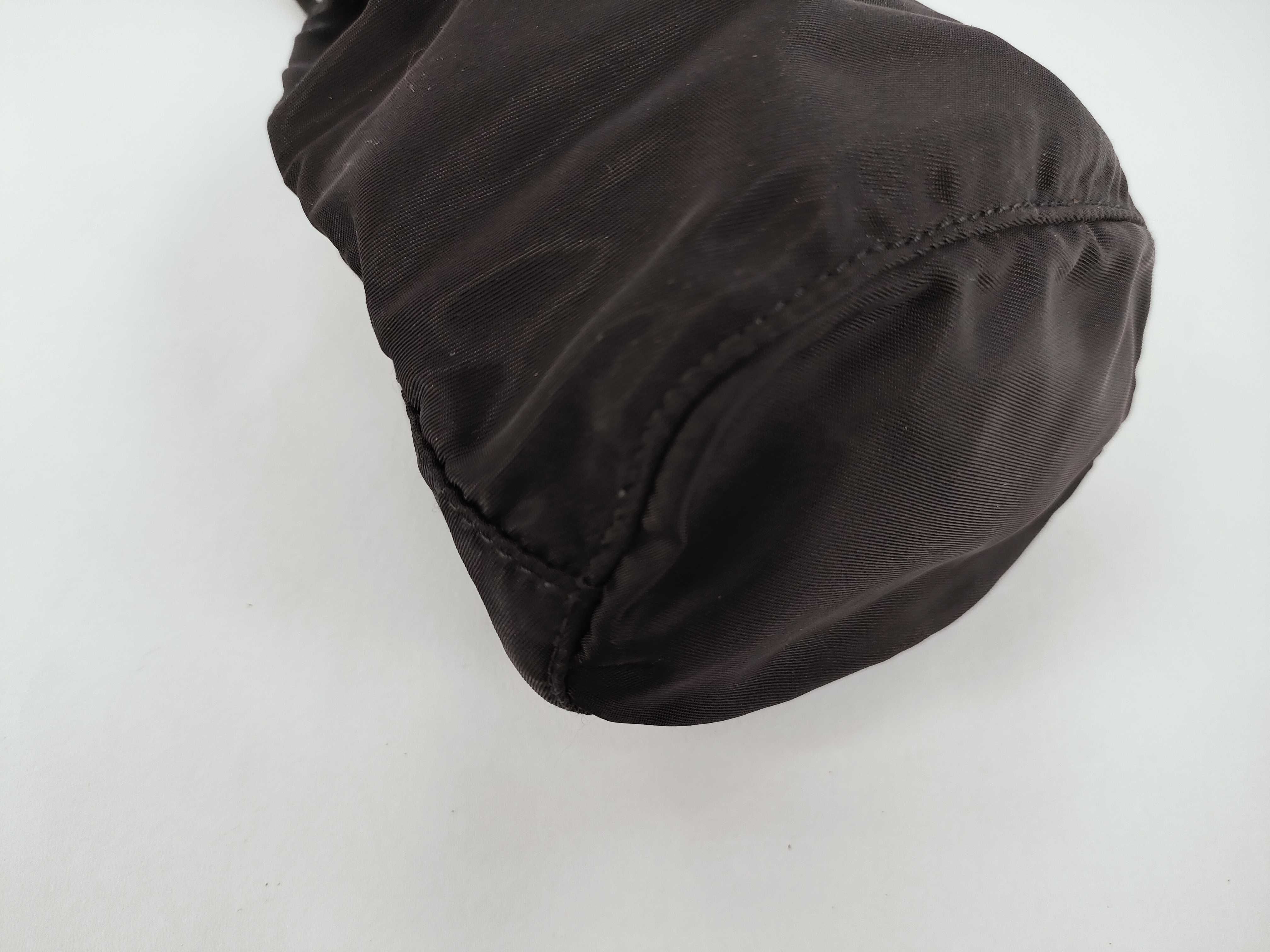 Nylon Drawstring Pouch, Black — view 3