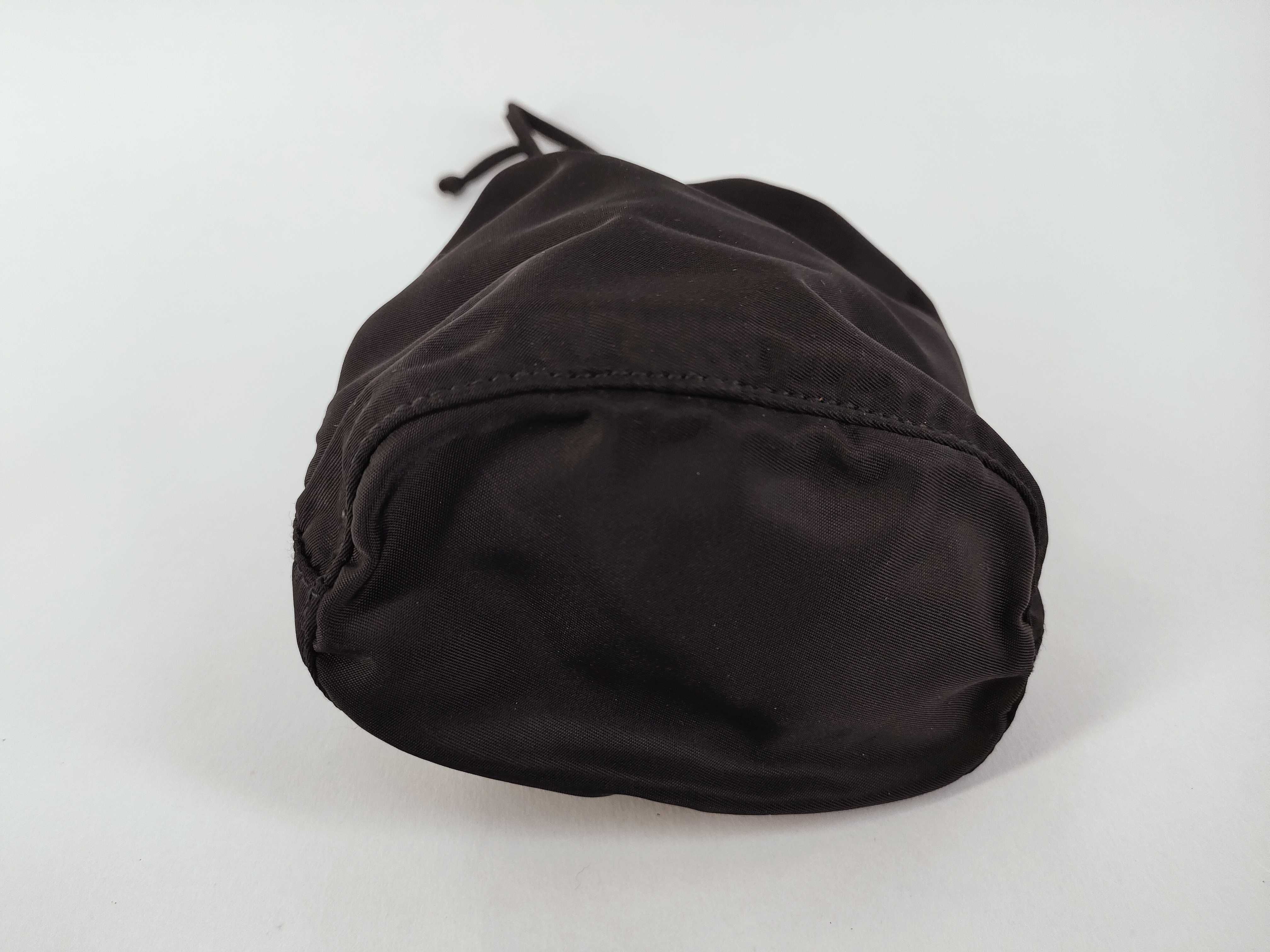 Nylon Drawstring Pouch, Black — view 4
