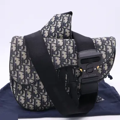 Oblique Jacquard Saddle Bag