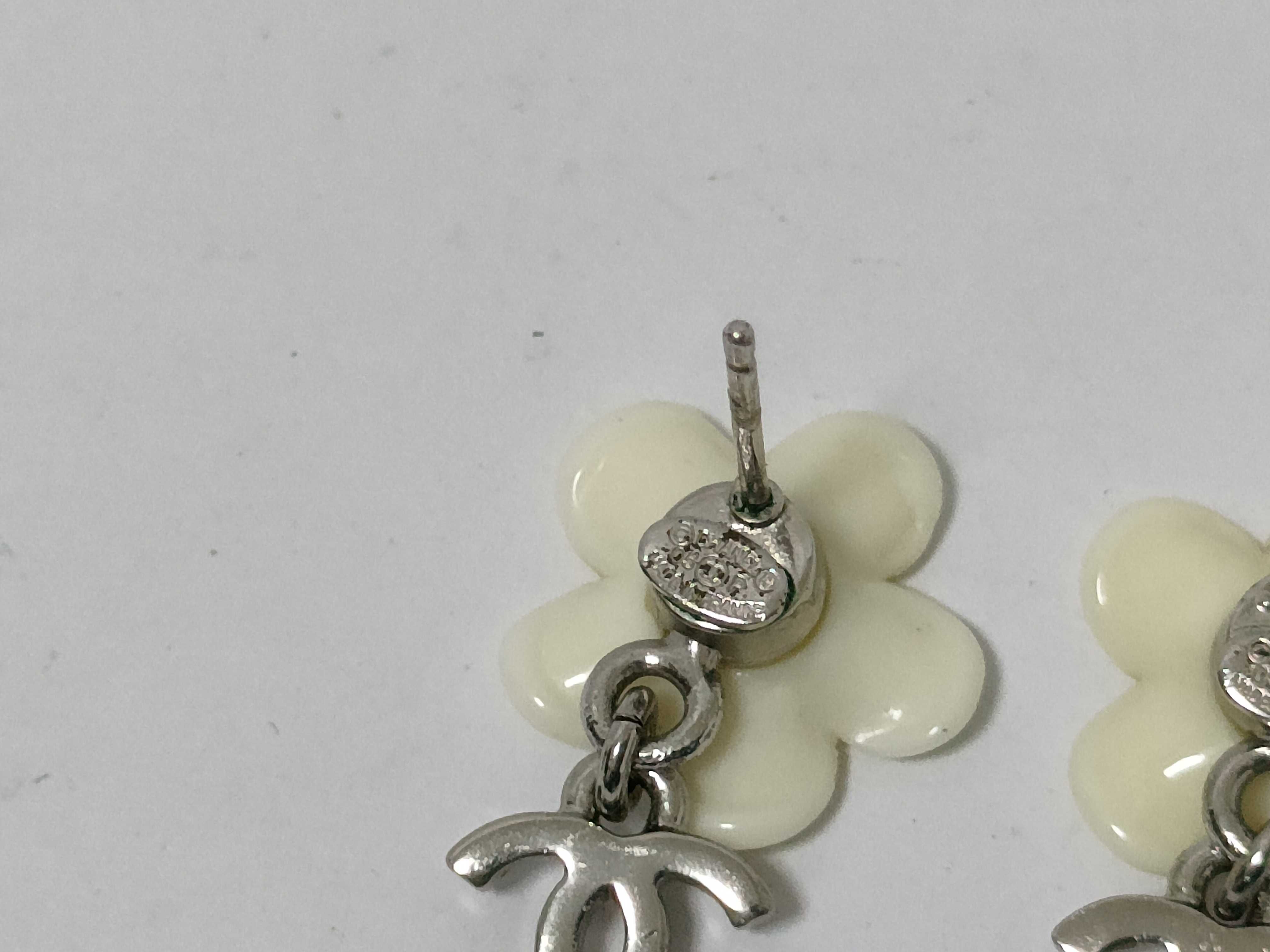 Cambon Camellia CC Rhinestone Earrings 05P Earrings — view 5