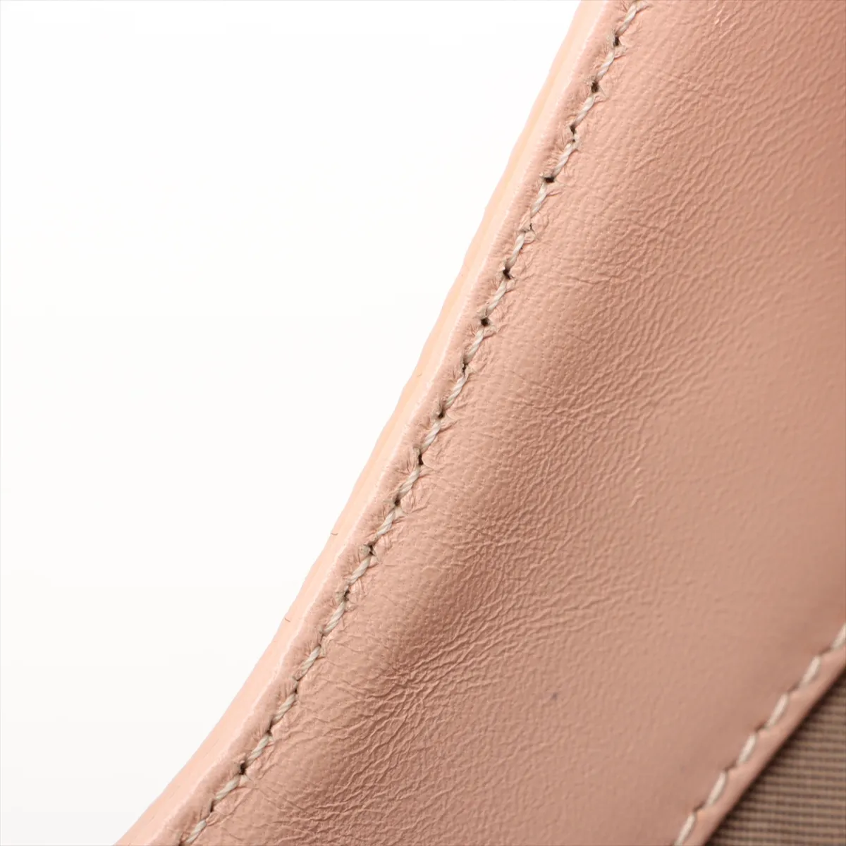 Zucca raffia x leather shoulder bag pink x beige 8BR036 — view 13
