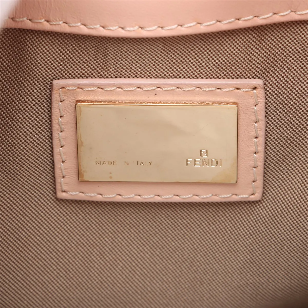Zucca raffia x leather shoulder bag pink x beige 8BR036 — view 10