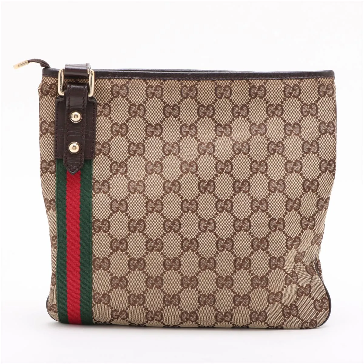 GG Canvas x Leather Shoulder Bag Beige 144388 — view 2
