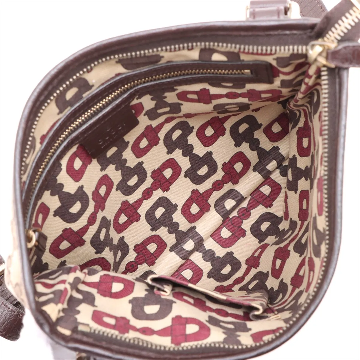 GG Canvas x Leather Shoulder Bag Beige 144388 — view 6