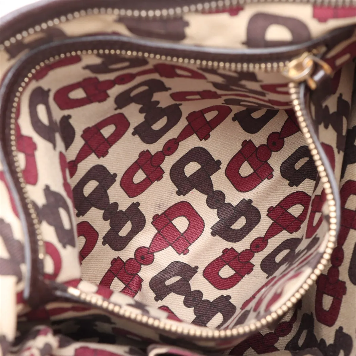 GG Canvas x Leather Shoulder Bag Beige 144388 — view 7