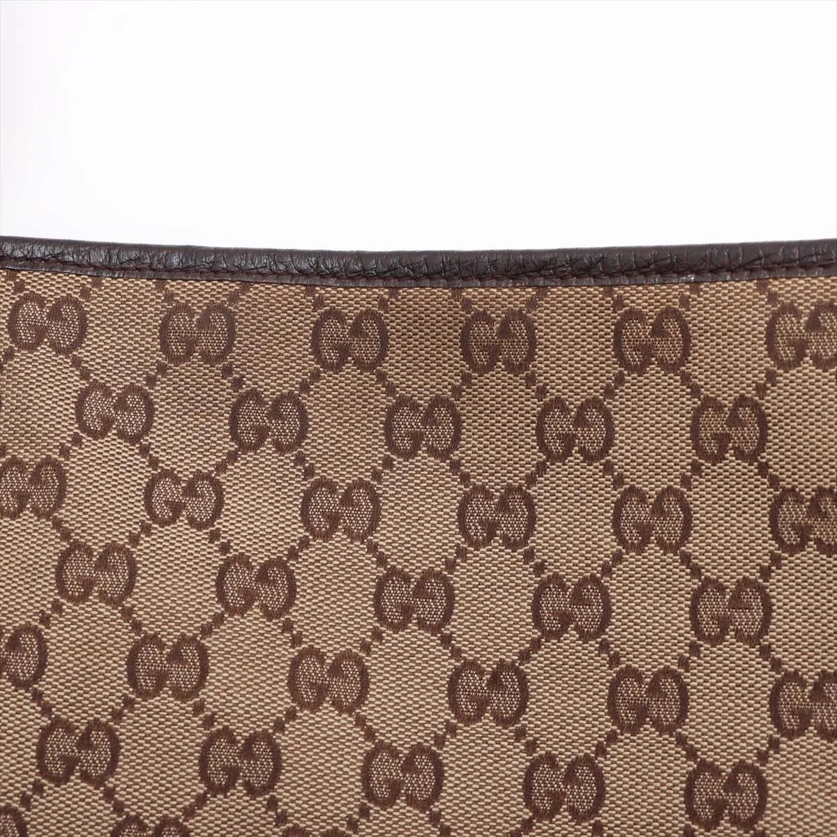 GG Canvas x Leather Shoulder Bag Beige 144388 — view 10