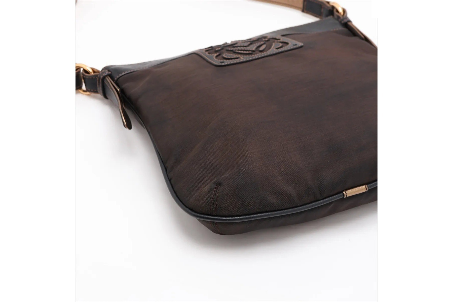 Anagram Leather Nylon Shoulder Bag, Crossbody Bag — view 4